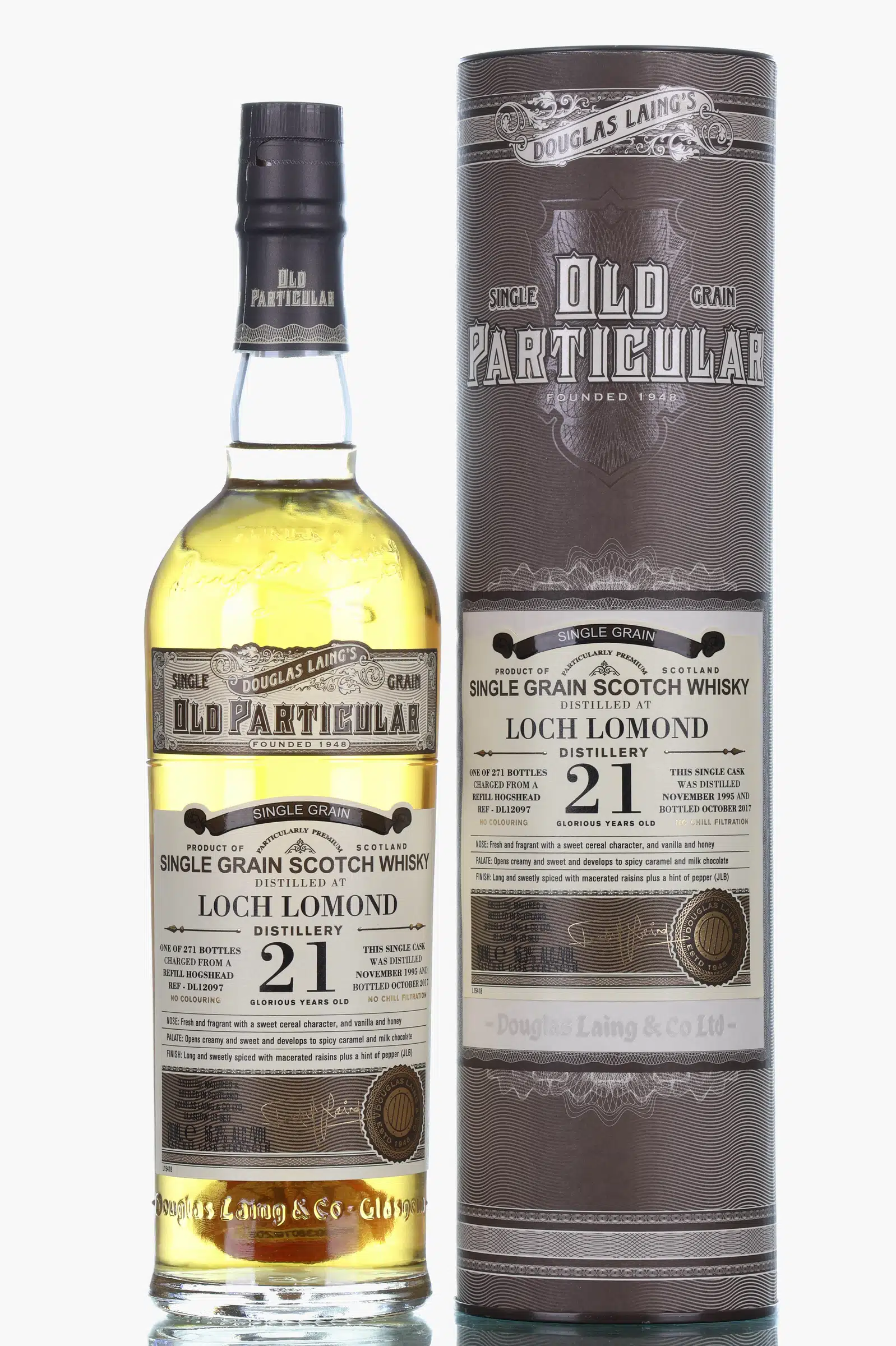 Loch Lomond Old Particular 21 Year Old, Hogshead Cask, Cask #DL12097, 1995, Douglas Laing, 55.3% whisky bottle