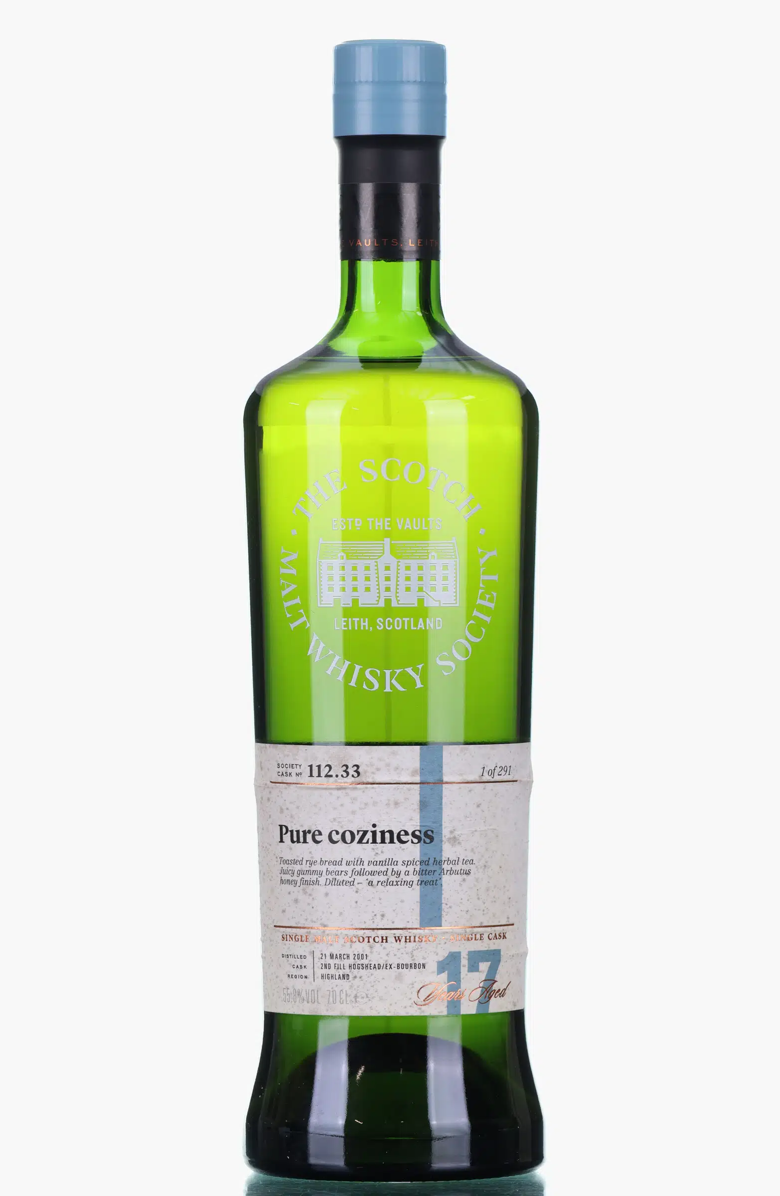 Inchmurrin Pure Coziness 17 Year Old, Bourbon Cask, Cask #112.33, 2001, Scotch Malt Whisky Society, 55.8% whisky bottle