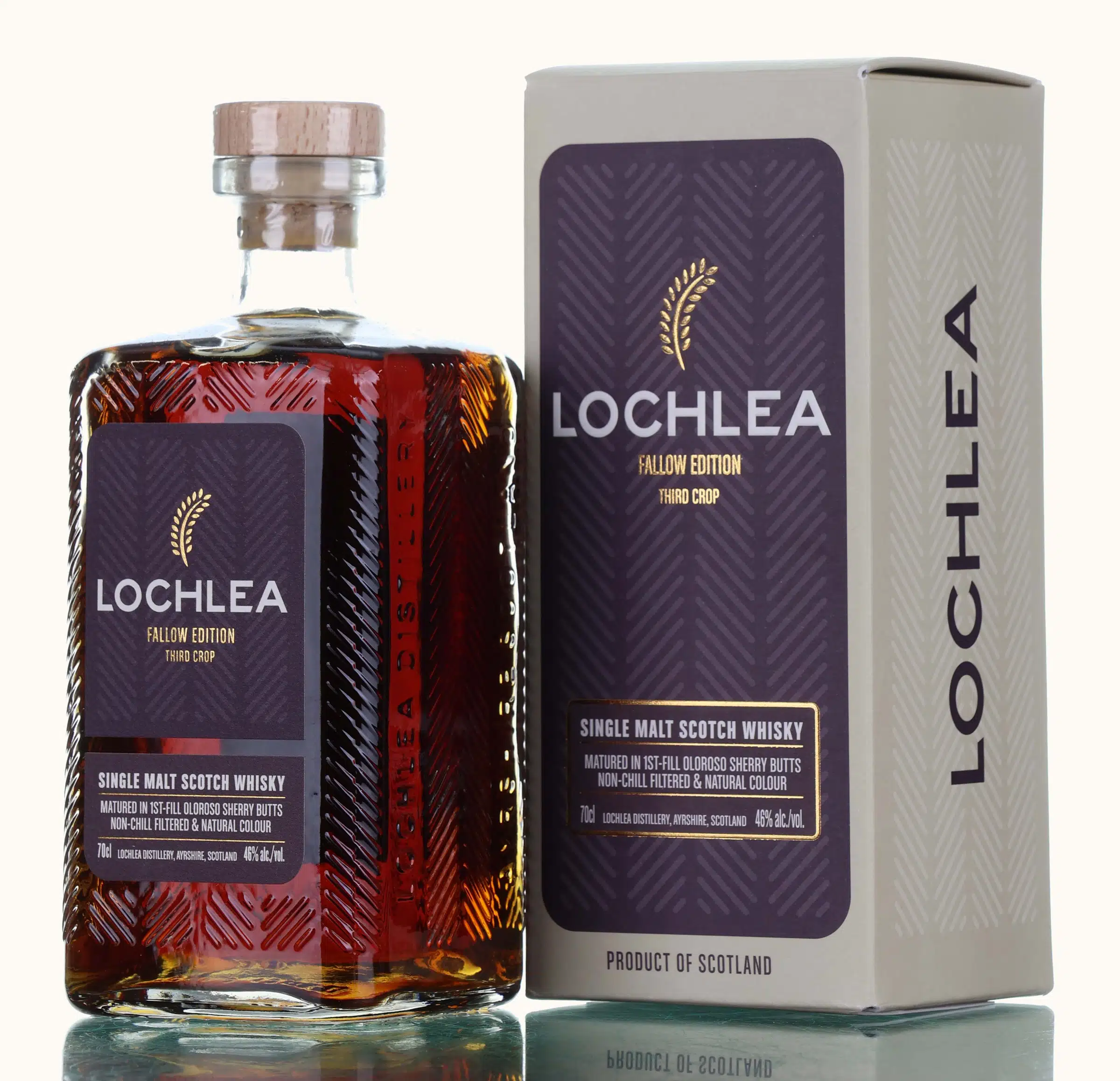 Lochlea Fallow Edition Third Crop, Oloroso Sherry Cask, 2024, 46% whisky bottle