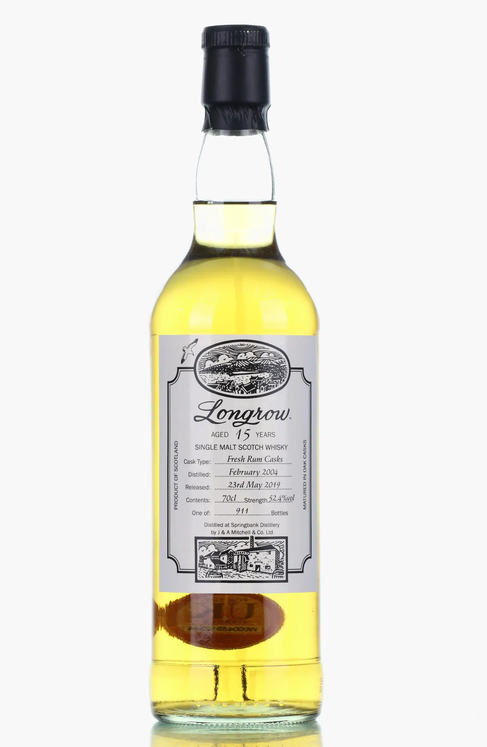 Longrow 2004 15 Year Old - Open Day, Rum Cask, 2019, 52.4% whisky bottle