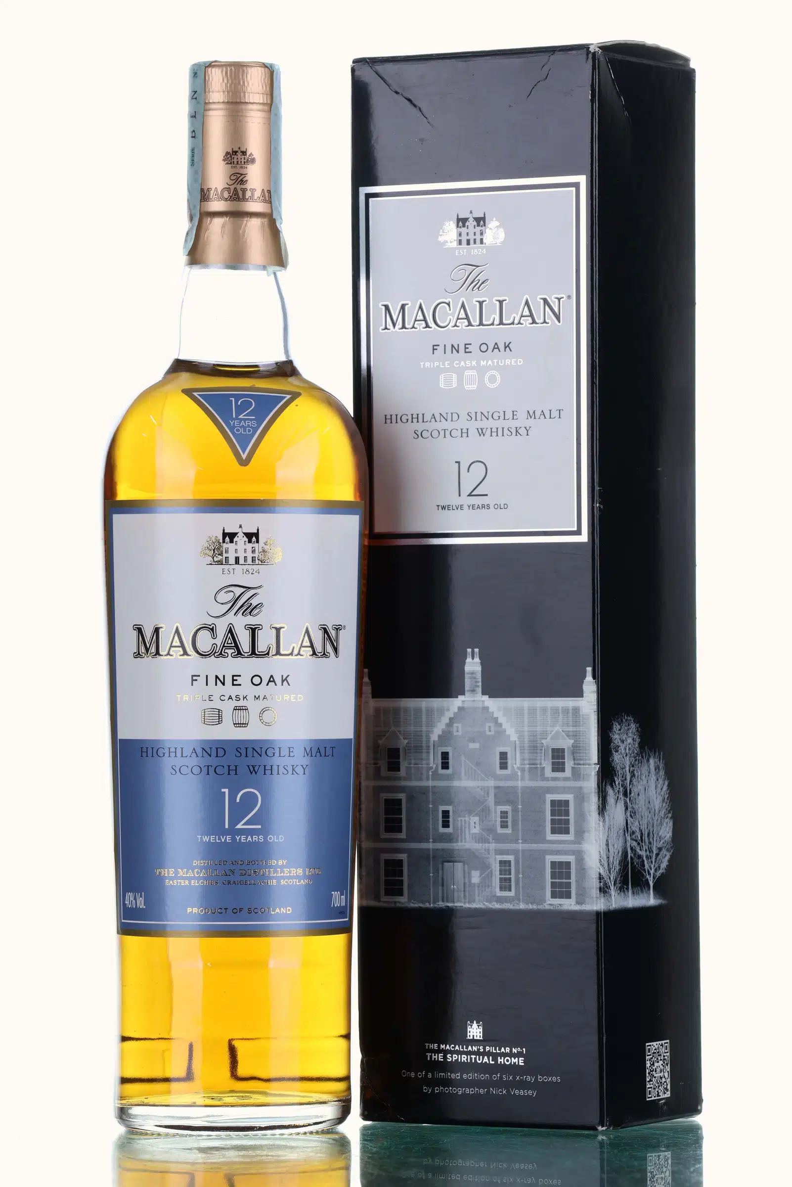 Macallan Fine Oak Nick Veasey The Spiritual Home 12 Year Old, Bourbon & Sherry Cask, 40% whisky bottle