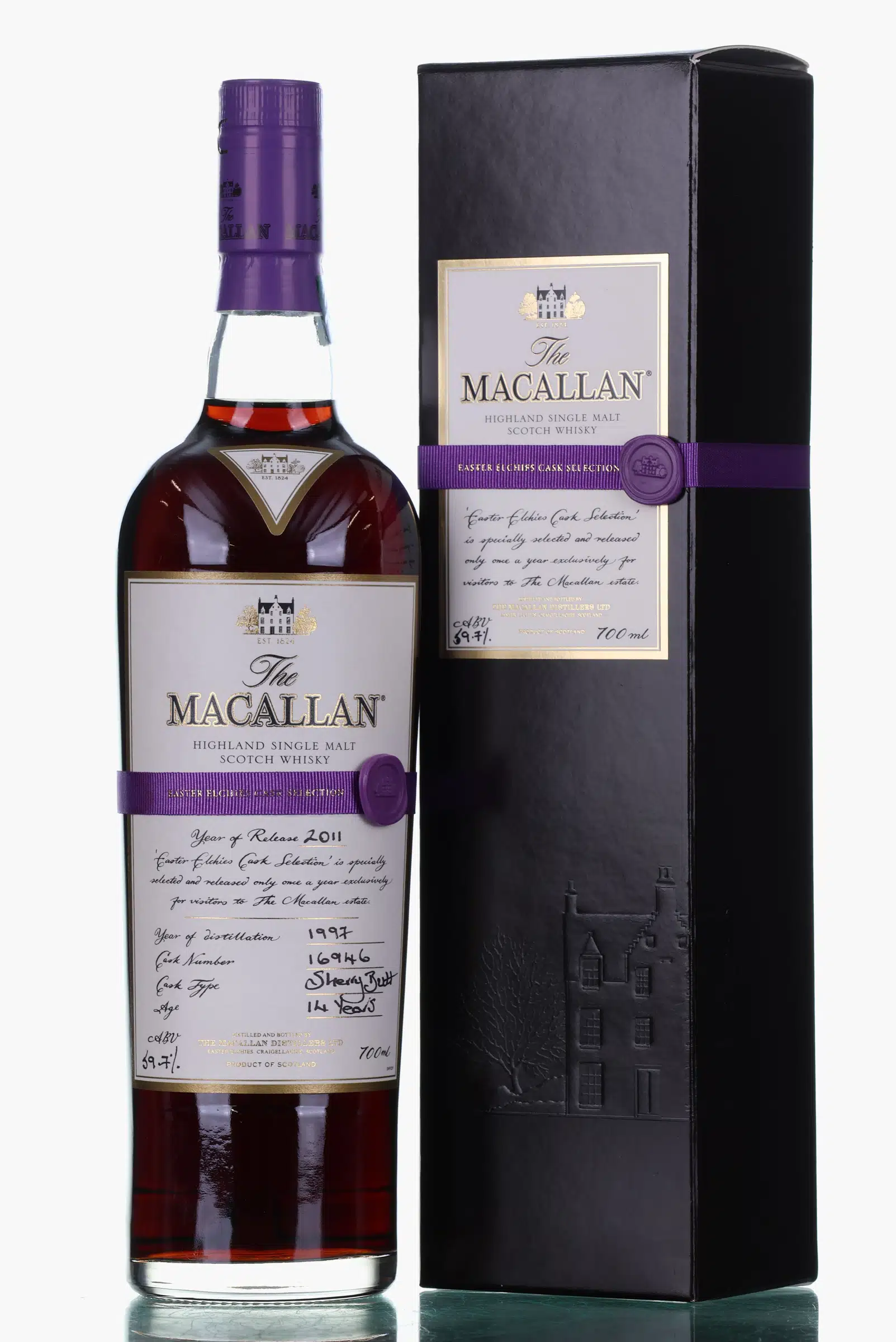 Macallan Easter Elchies Cask Selection 14 Year Old, Sherry Butt Cask, Cask #16946, 2011, 59.7% whisky bottle