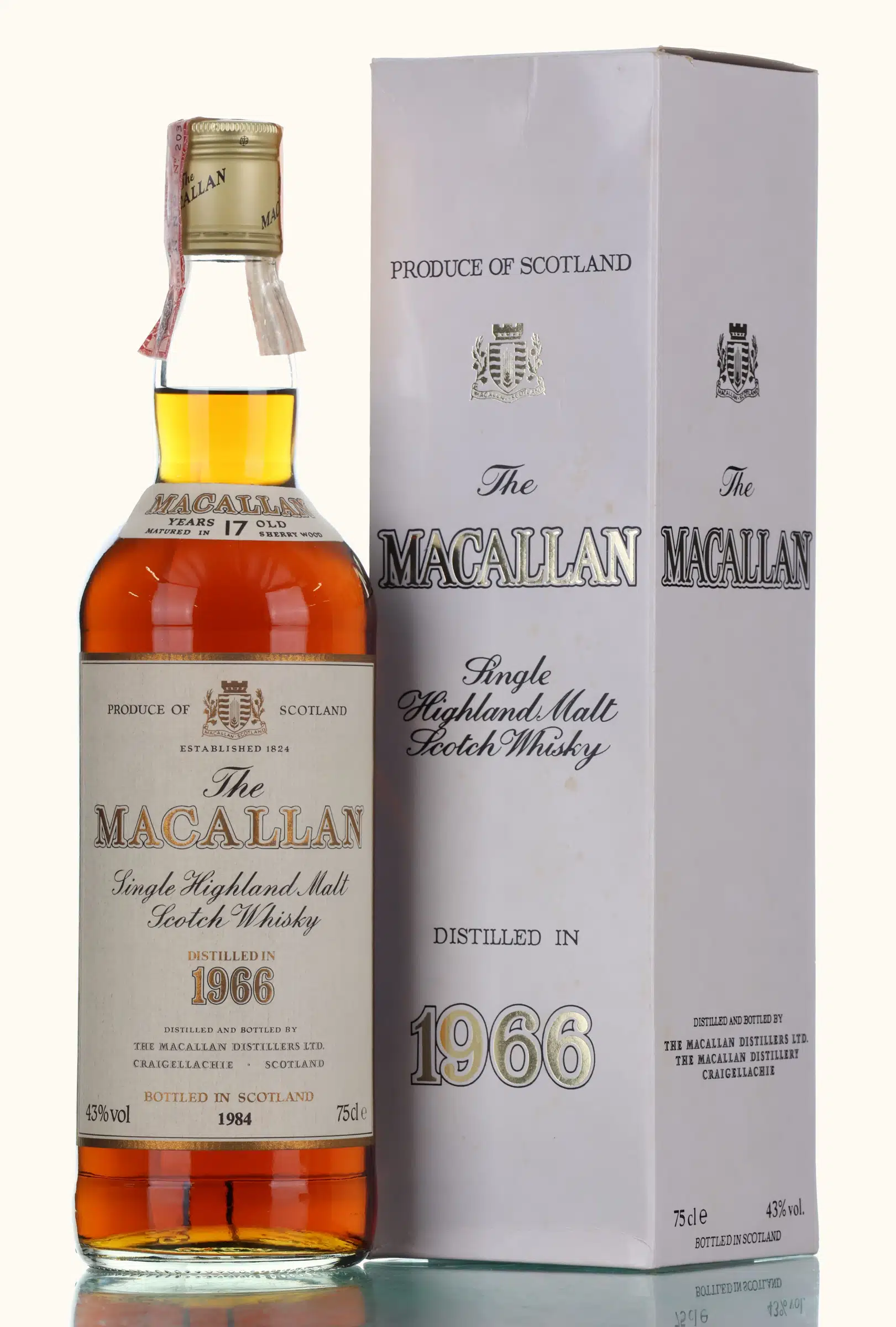 Macallan 17 Year Old, Sherry Cask, 1984, 43% whisky bottle