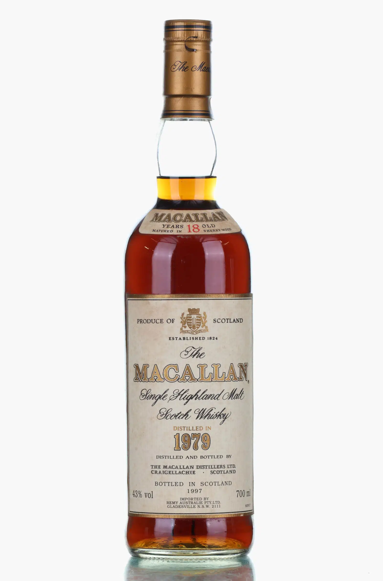 Macallan 1979 18 Year Old, Sherry Cask, 1997, 43% whisky bottle