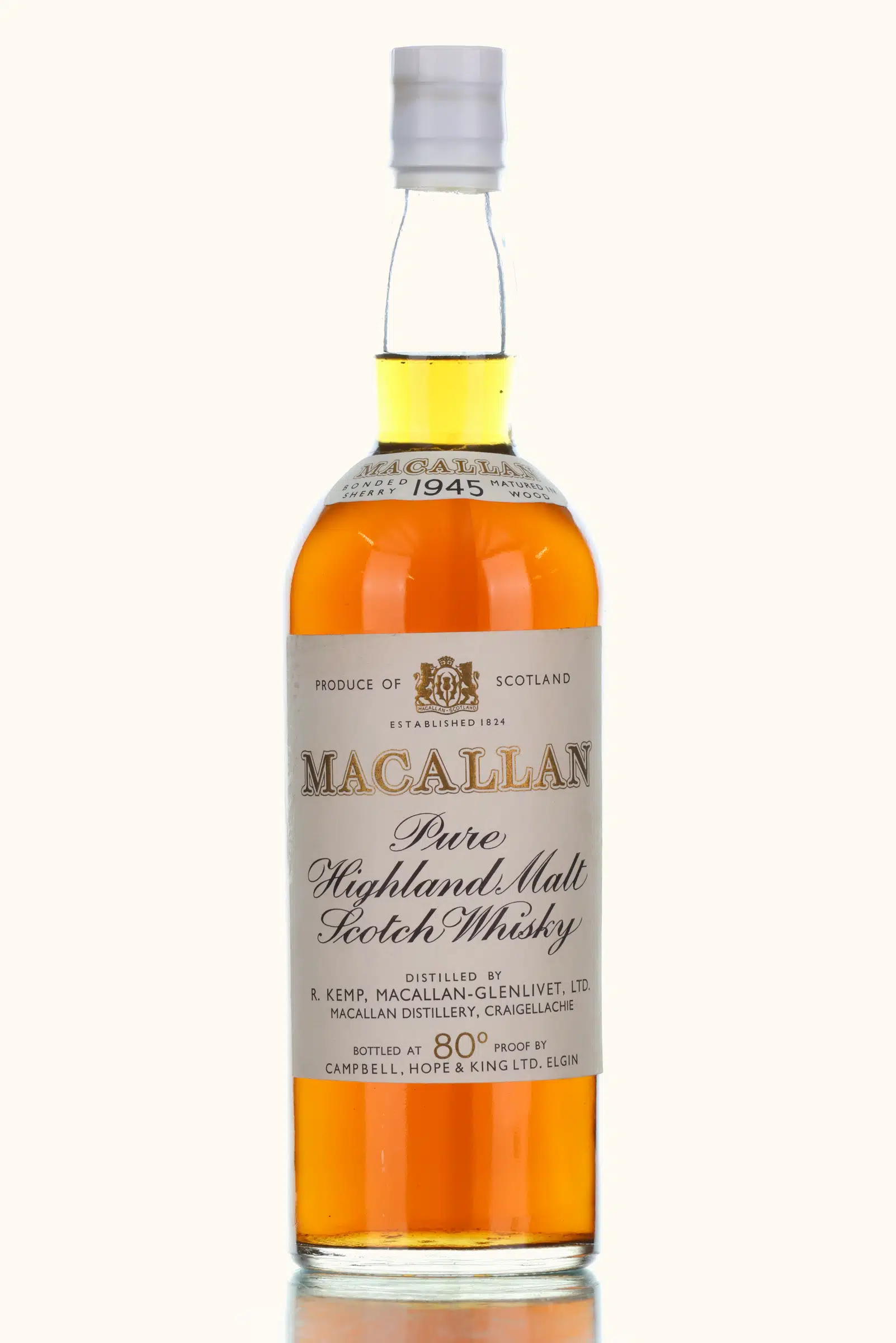 Macallan 1945 Campbell, Hope & King, Sherry Cask, 45.7% whisky bottle