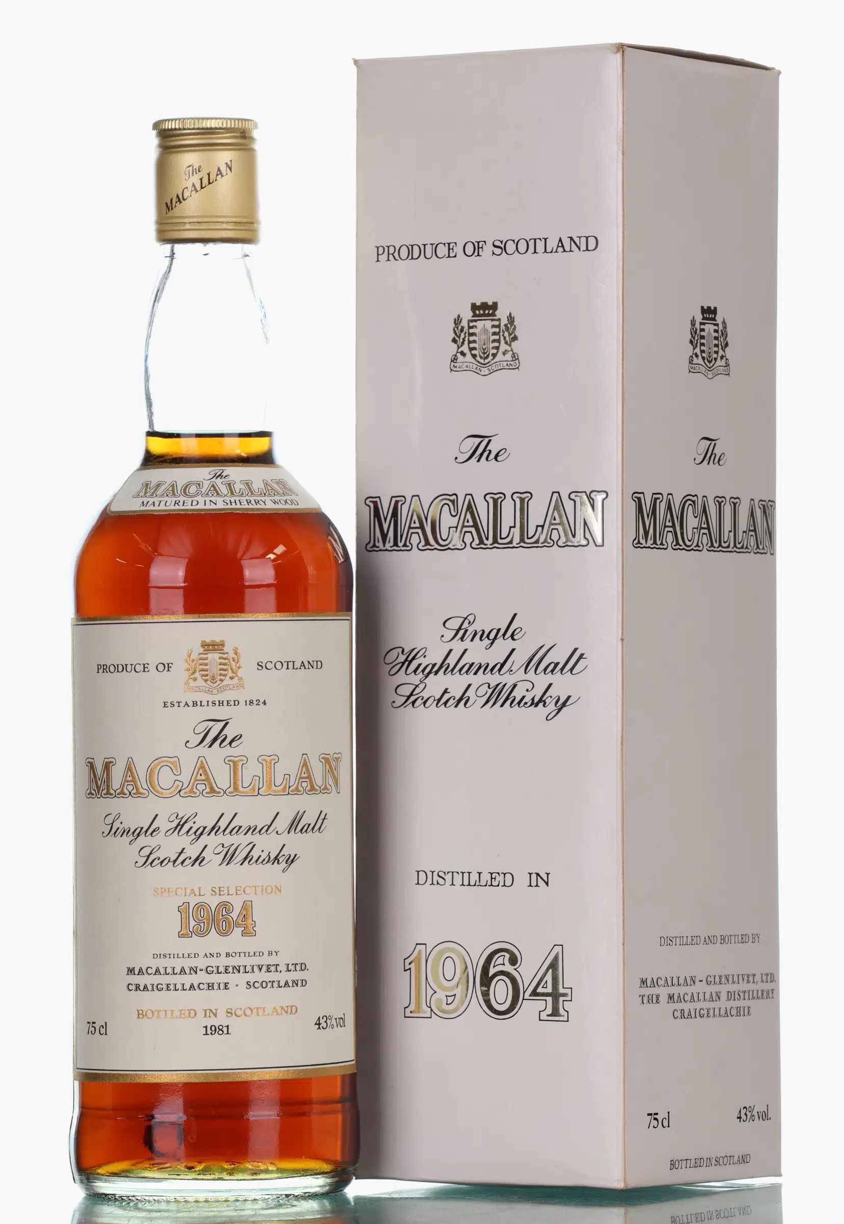 Macallan Special Selection 17 Year Old, Sherry Cask, 1981, 43% whisky bottle