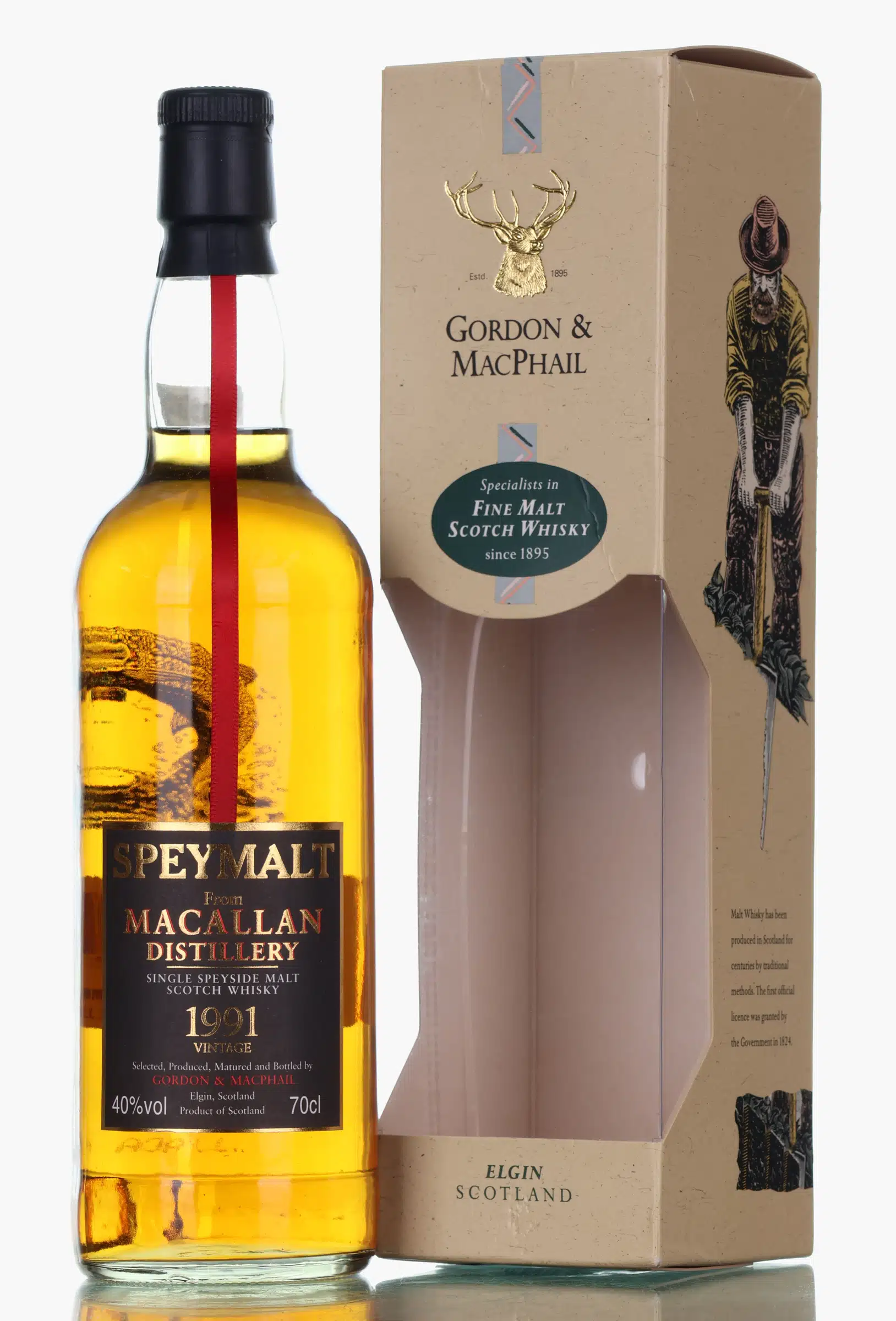 Macallan Speymalt 1991 Gordon & MacPhail, 40% whisky bottle