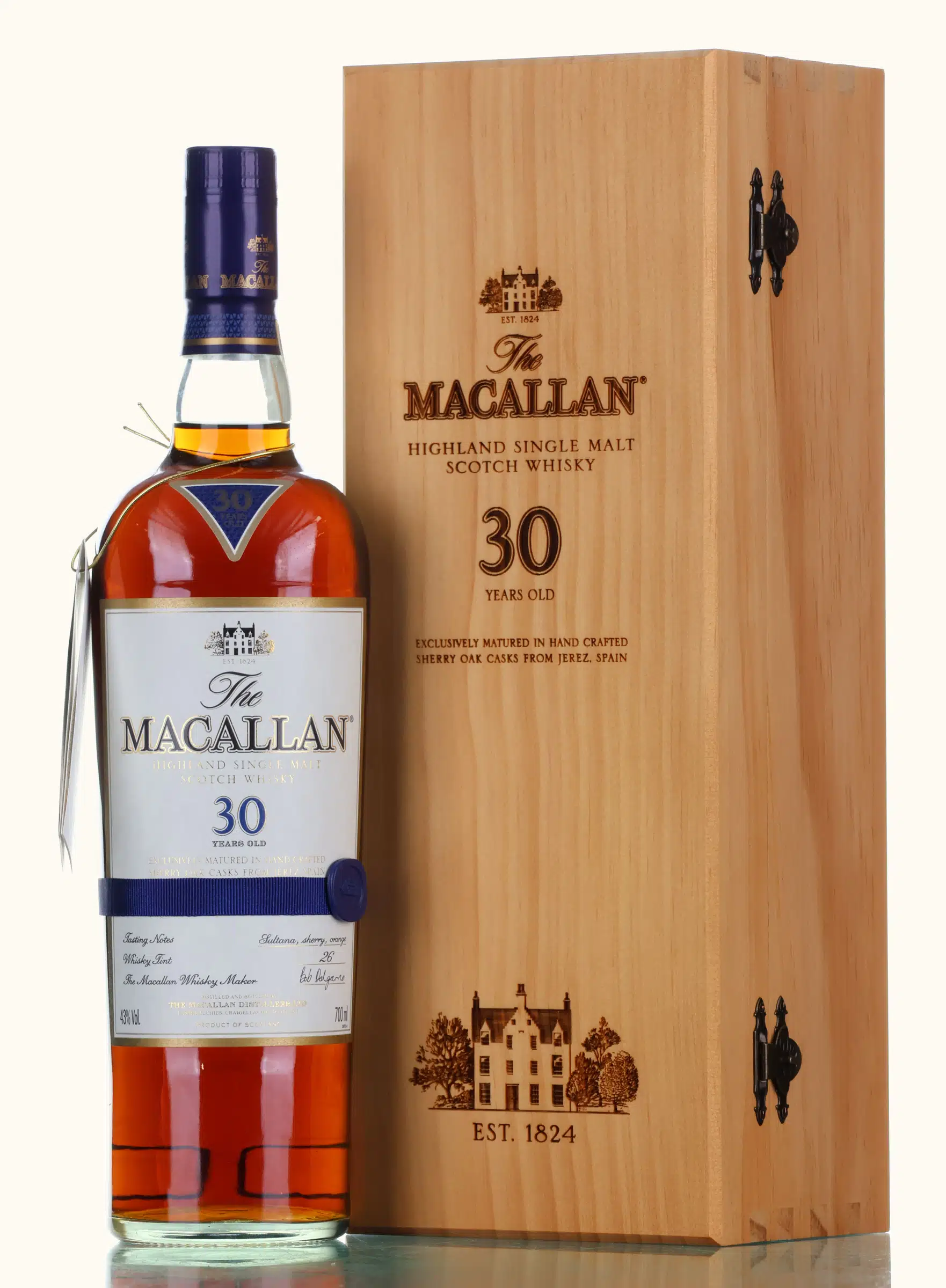 Macallan Sherry Oak 30 Year Old, 43% whisky bottle
