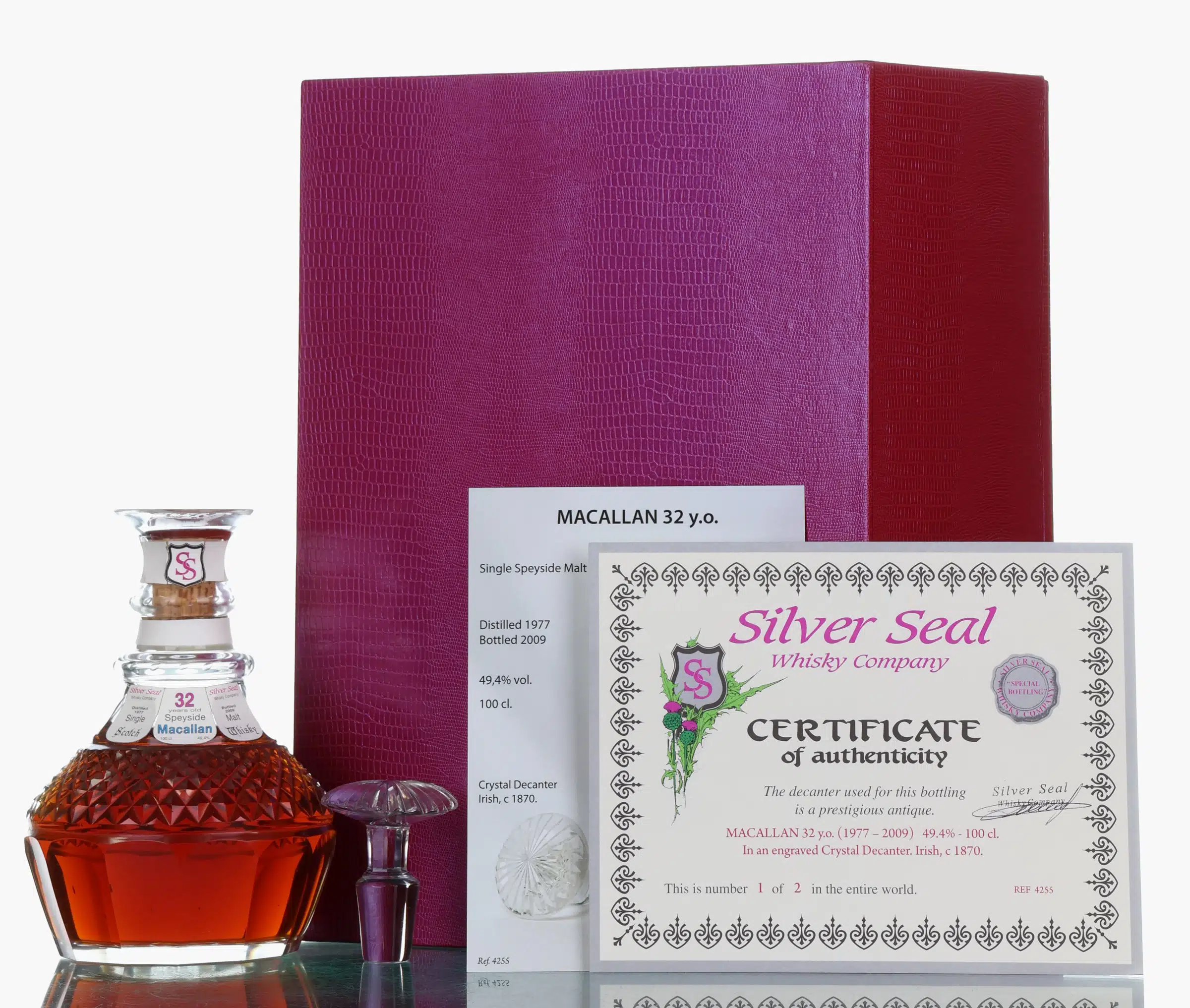 Macallan 32 Year Old, 1977, Silver Seal Whisky Company, 49.4% whisky bottle