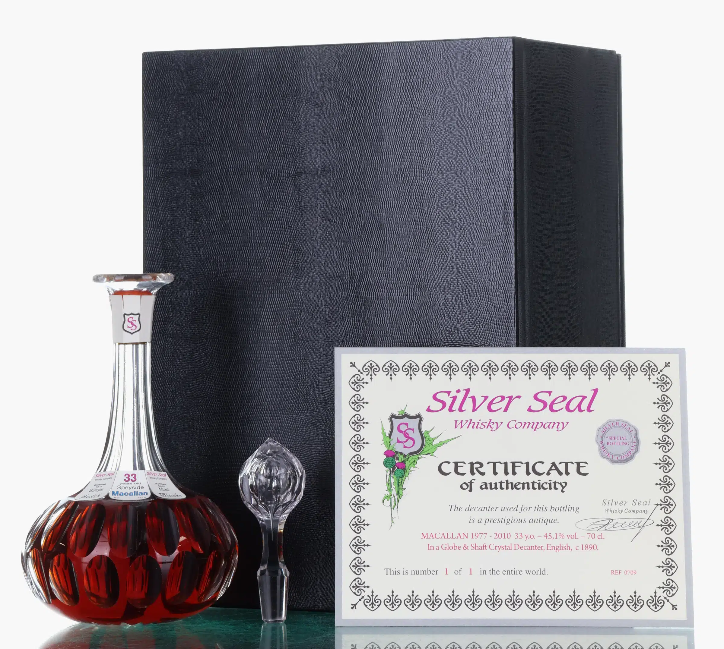 Macallan 33 Year Old, 1977, Silver Seal Whisky Company, 45.1% whisky bottle