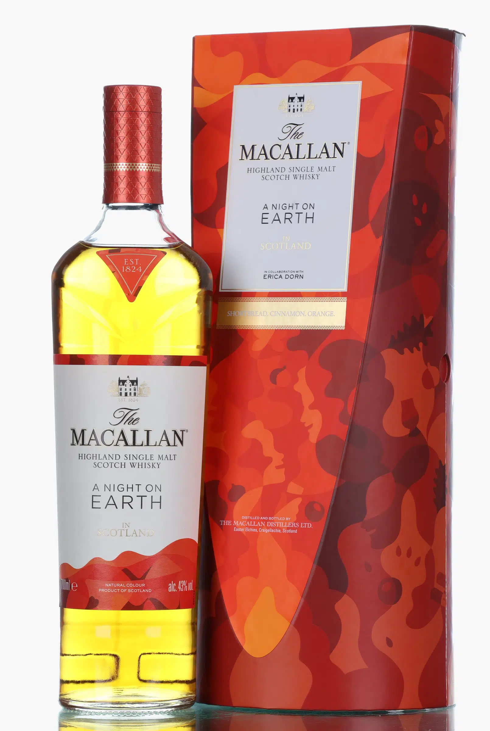 Macallan A Night on Earth in Scotland, American & European Oak Sherry Seasoned & Ex-Bourbon Cask, 2022, 43% whisky bottle