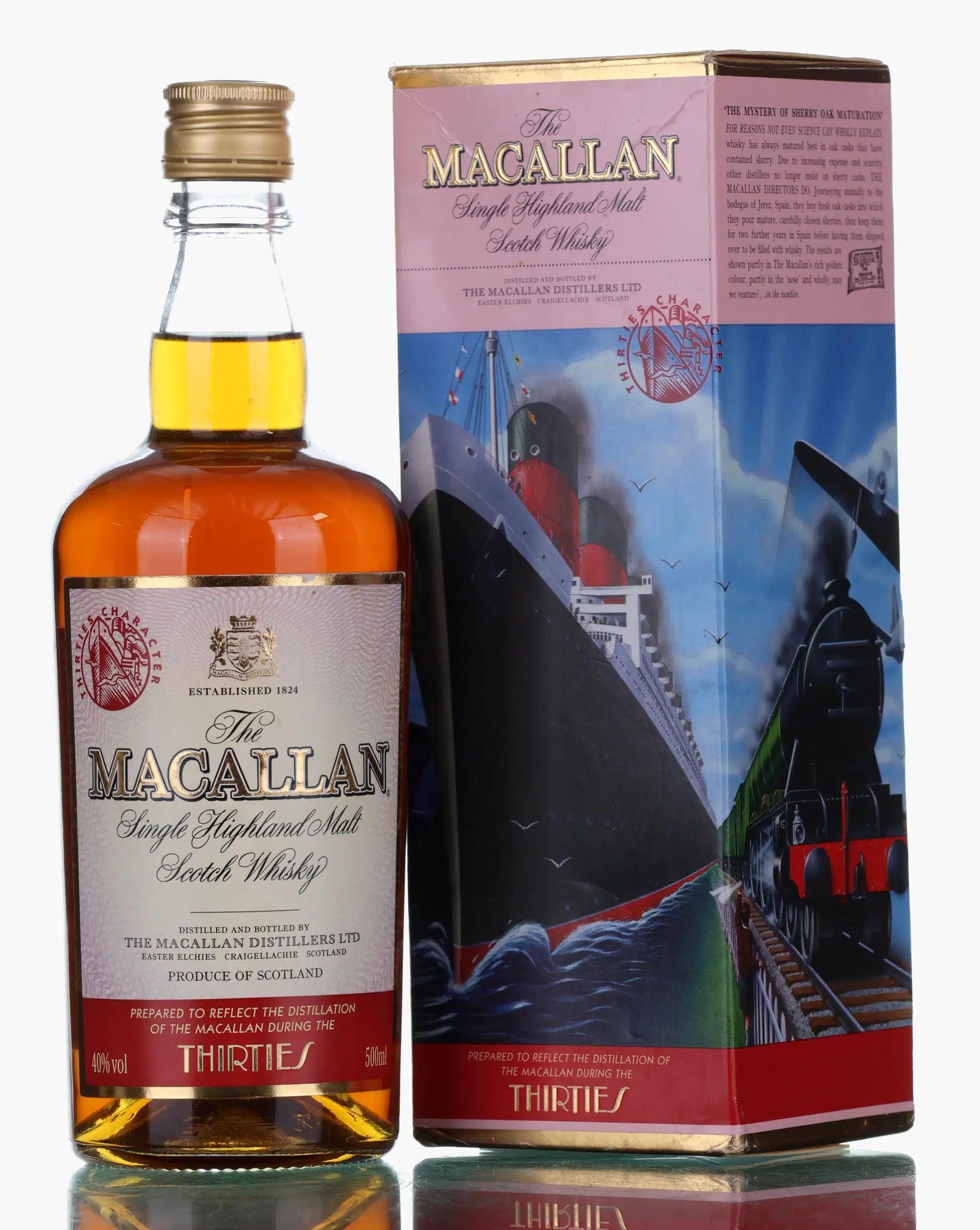 Macallan Decades Collection Thirties, Sherry Cask, 40% whisky bottle