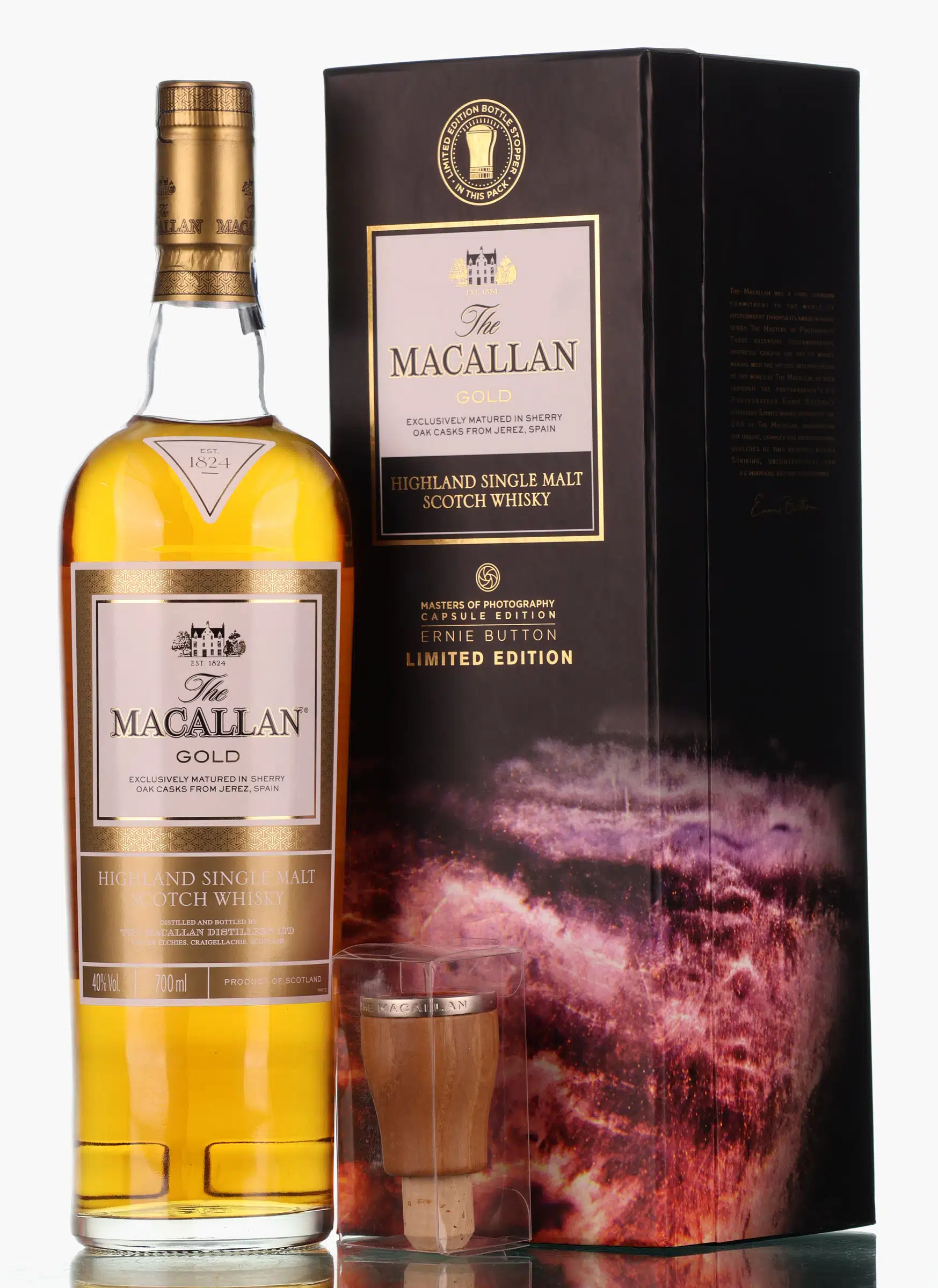 Macallan Gold Masters of Photography Ernie Button Limited Edition, Sherry Cask, 2016, 40% whisky bottle