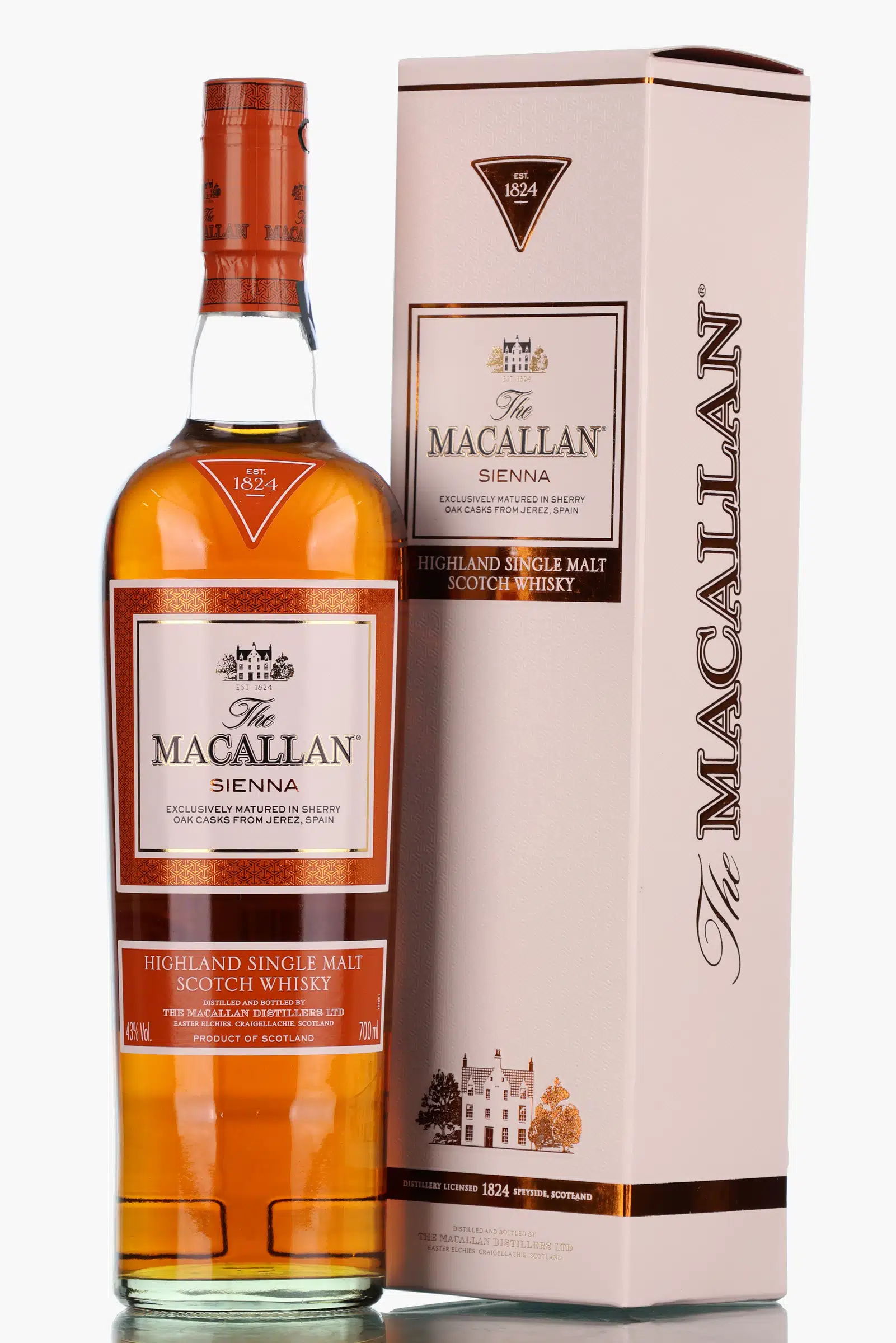 Macallan Sienna 1824 Series, Sherry Cask, 2014, 43% whisky bottle
