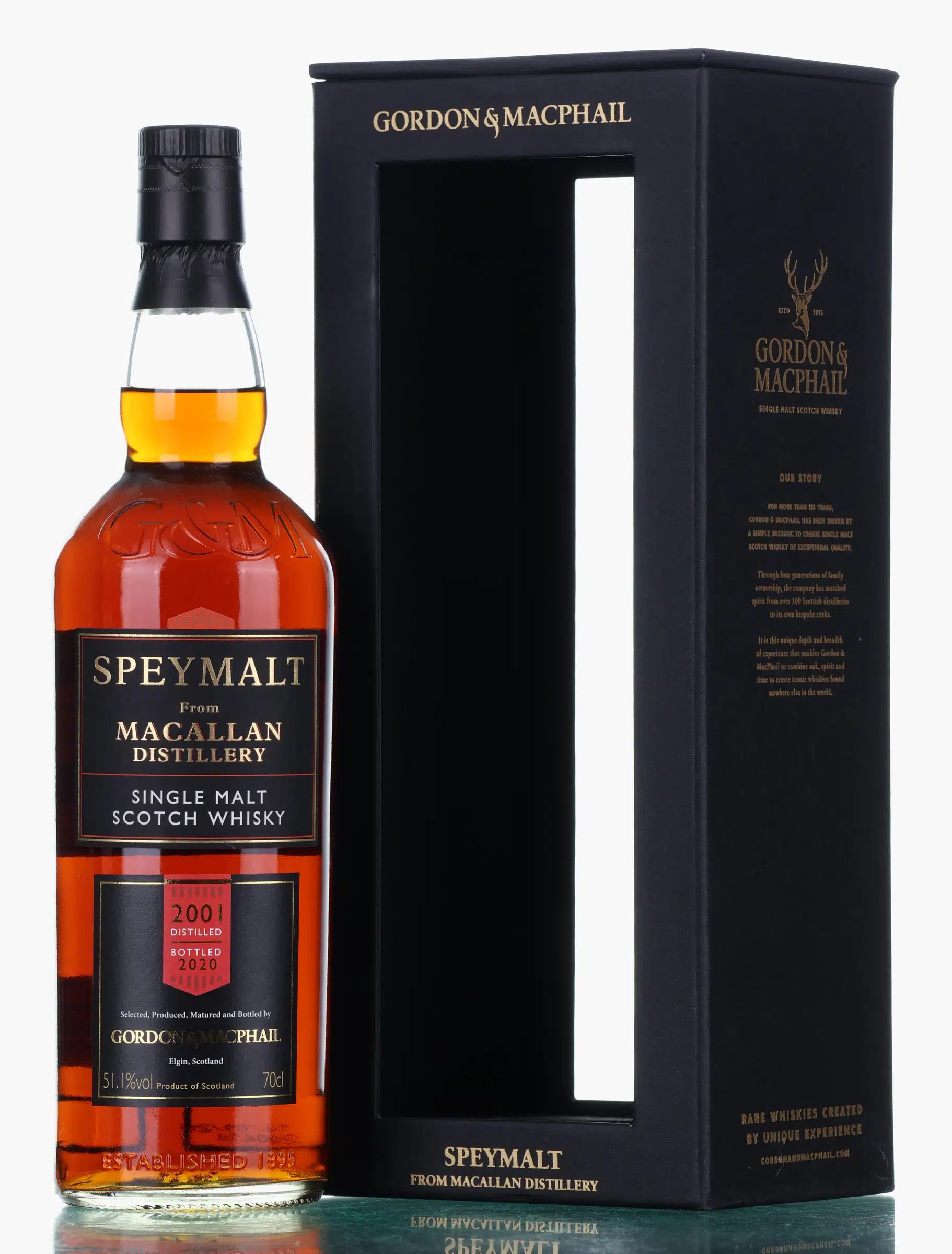 Macallan Speymalt 19 Year Old, Sherry Cask, Cask #3433, 2001, Gordon & MacPhail, 51.1% whisky bottle