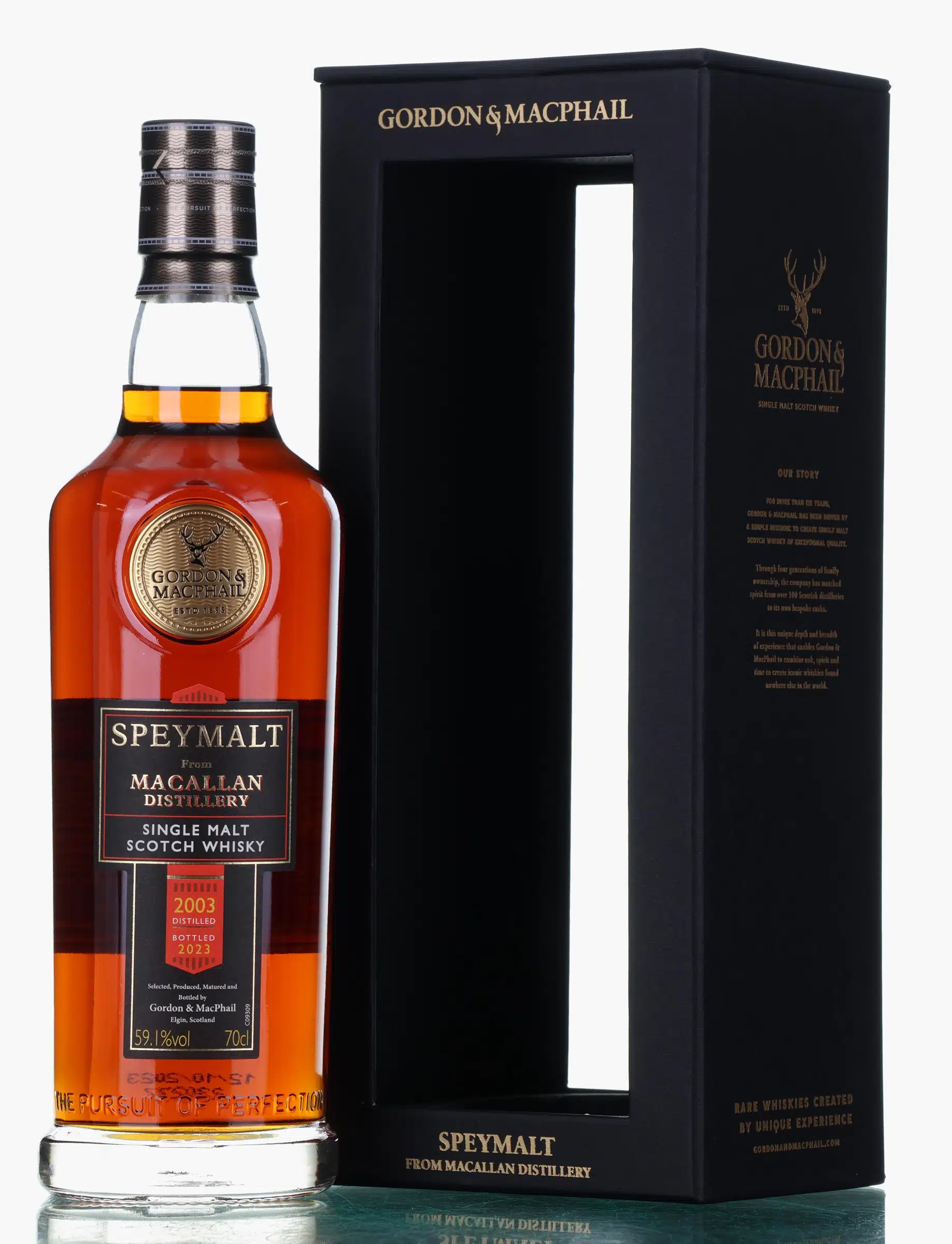 Macallan Speymalt 20 Year Old, First Fill Sherry Hogshead Cask, Cask #13603613, 2003, Gordon & MacPhail, 59.1% whisky bottle