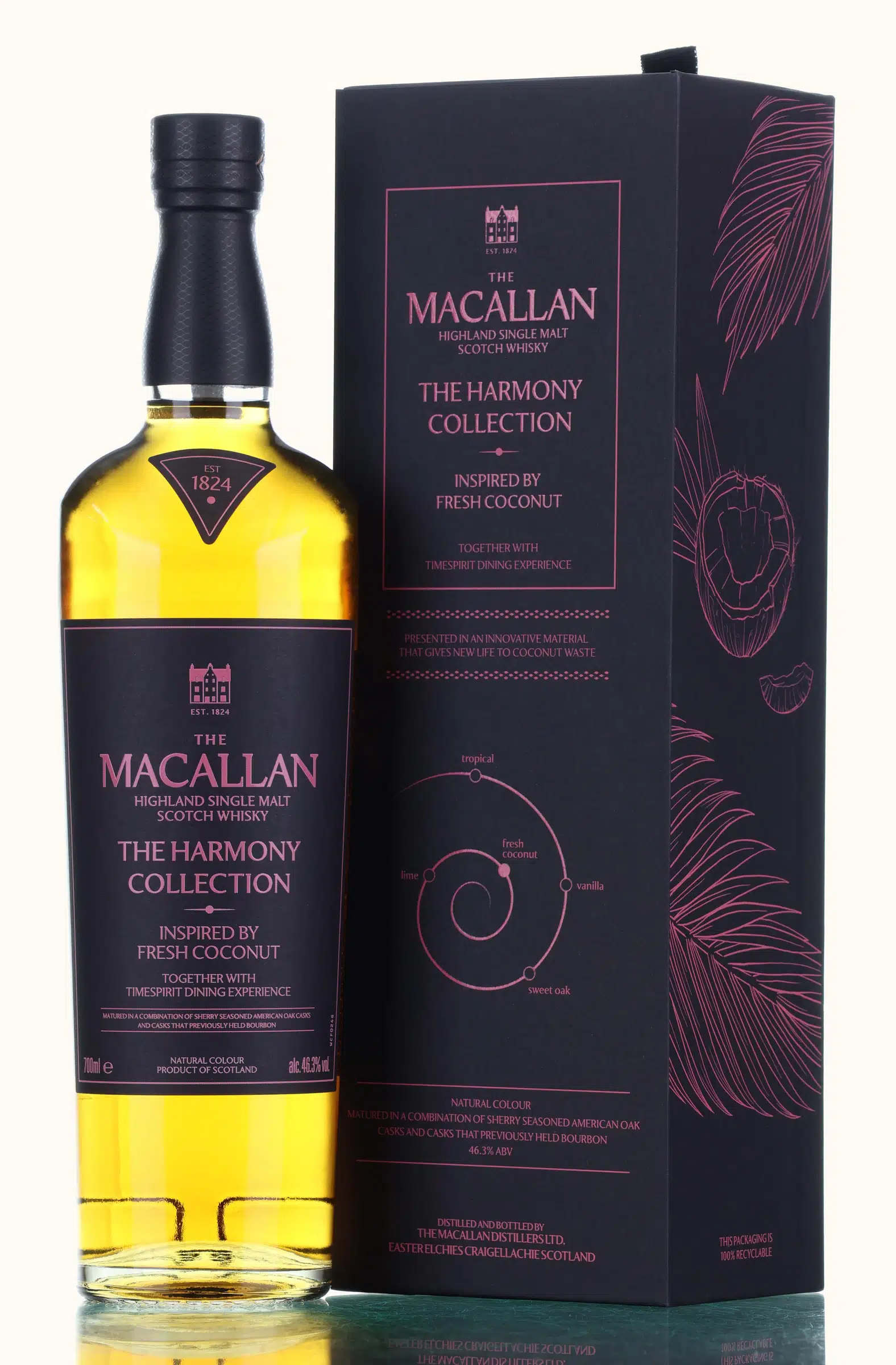 Macallan The Harmony Collection Inspired by Fresh Coconut, Sherry & Bourbon Cask, 2026, 46.3% whisky bottle