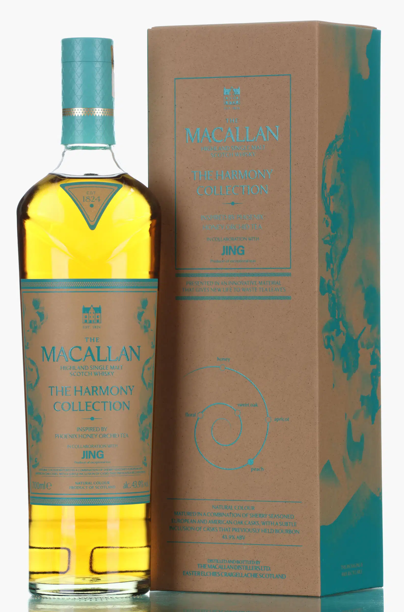 Macallan The Harmony Collection Inspired by Phoenix Honey Orchid Tea, Bourbon & Sherry Cask, 43.9% whisky bottle