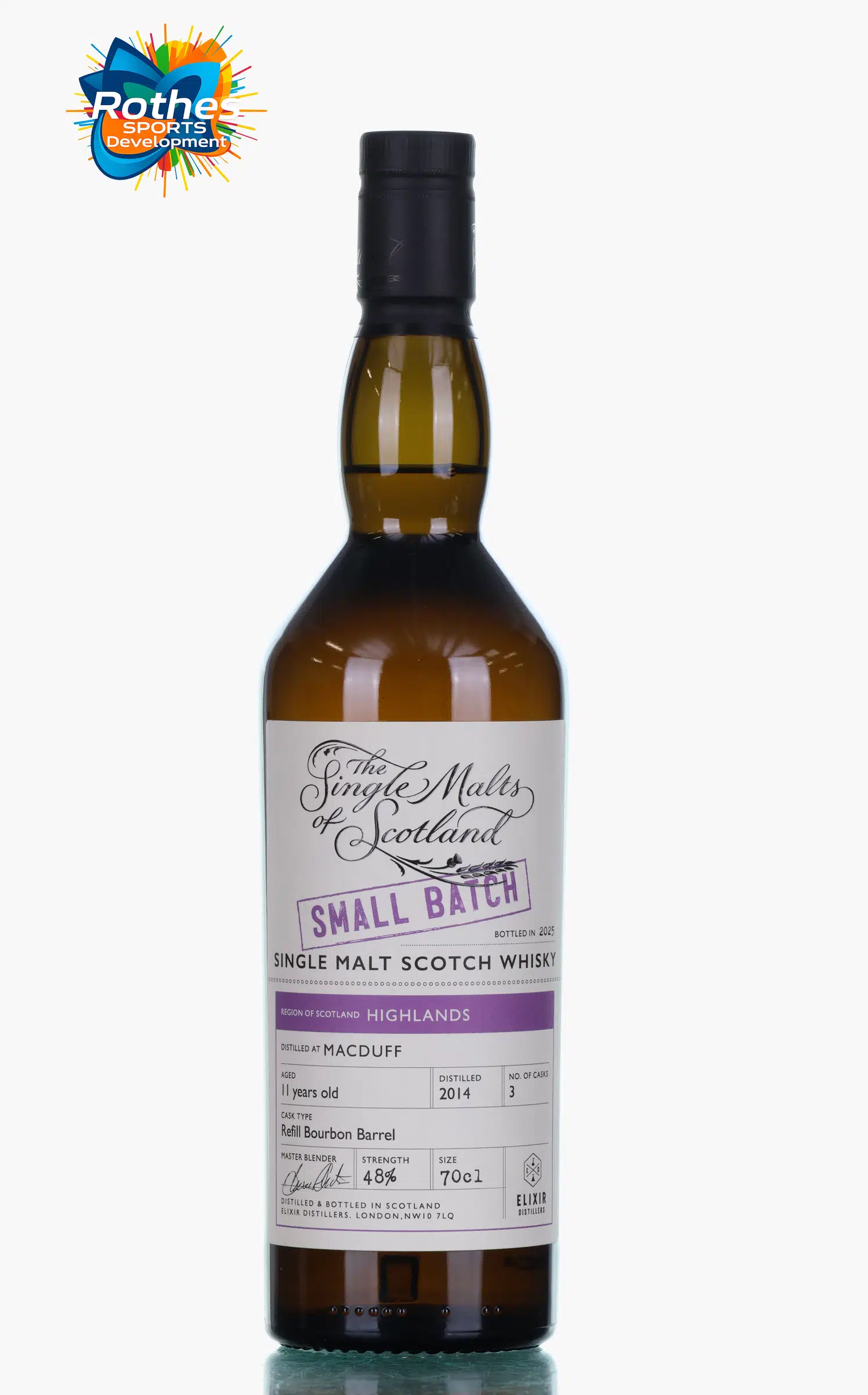 Macduff The Single Malts of Scotland Small Batch 11 Year Old, Refill Bourbon Cask, 2014, Elixir Distillers, 48% whisky bottle