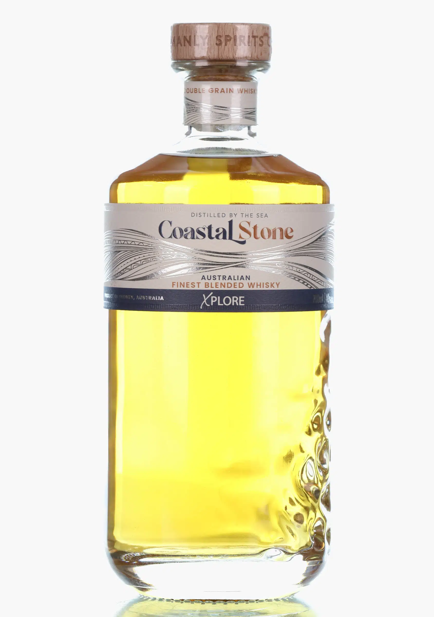 Manly Spirits Co. Coastal Stone Xplore Blended Double Grain, Bourbon & Shiraz Cask, 40% whisky bottle