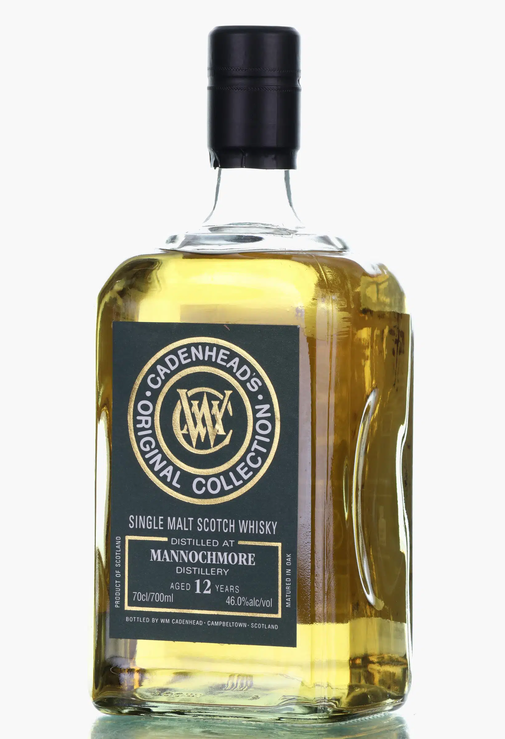 Mannochmore Original Collection 12 Year Old, Bourbon Cask, 2013, Cadenhead's, 46% whisky bottle