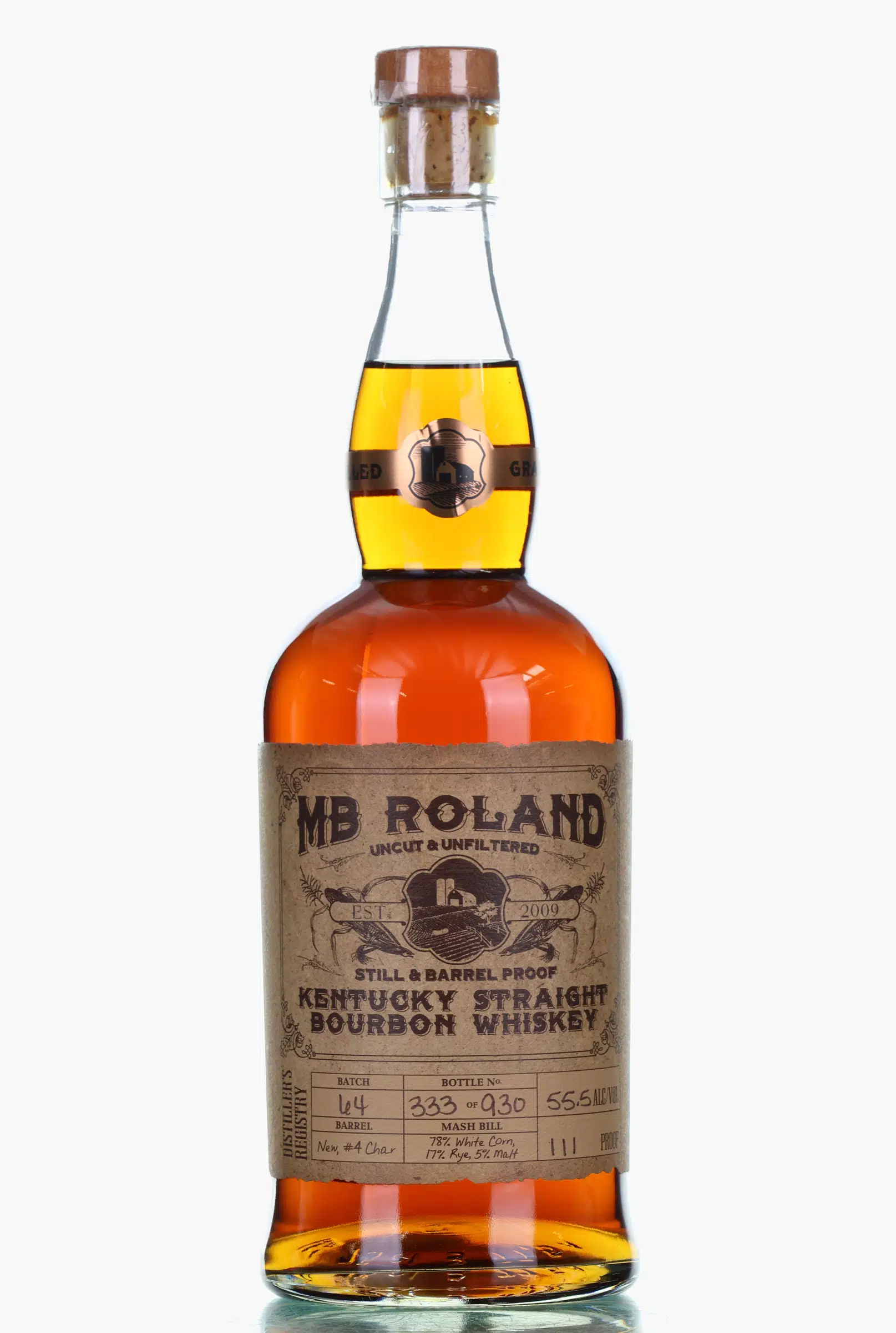 MB Roland Still & Barrel Proof, Batch No. 64, 55.5% whisky bottle