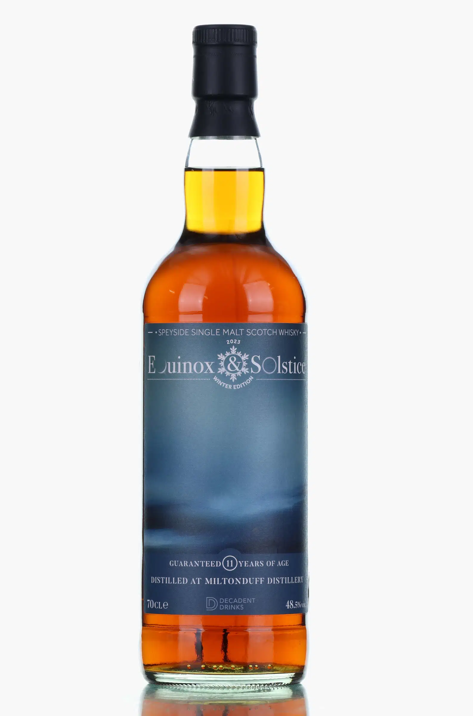 Miltonduff Equinox & Solstice 11 Year Old, First Fill Sherry Hogshead Cask, 2012, Decadent Drinks, 48.5% whisky bottle