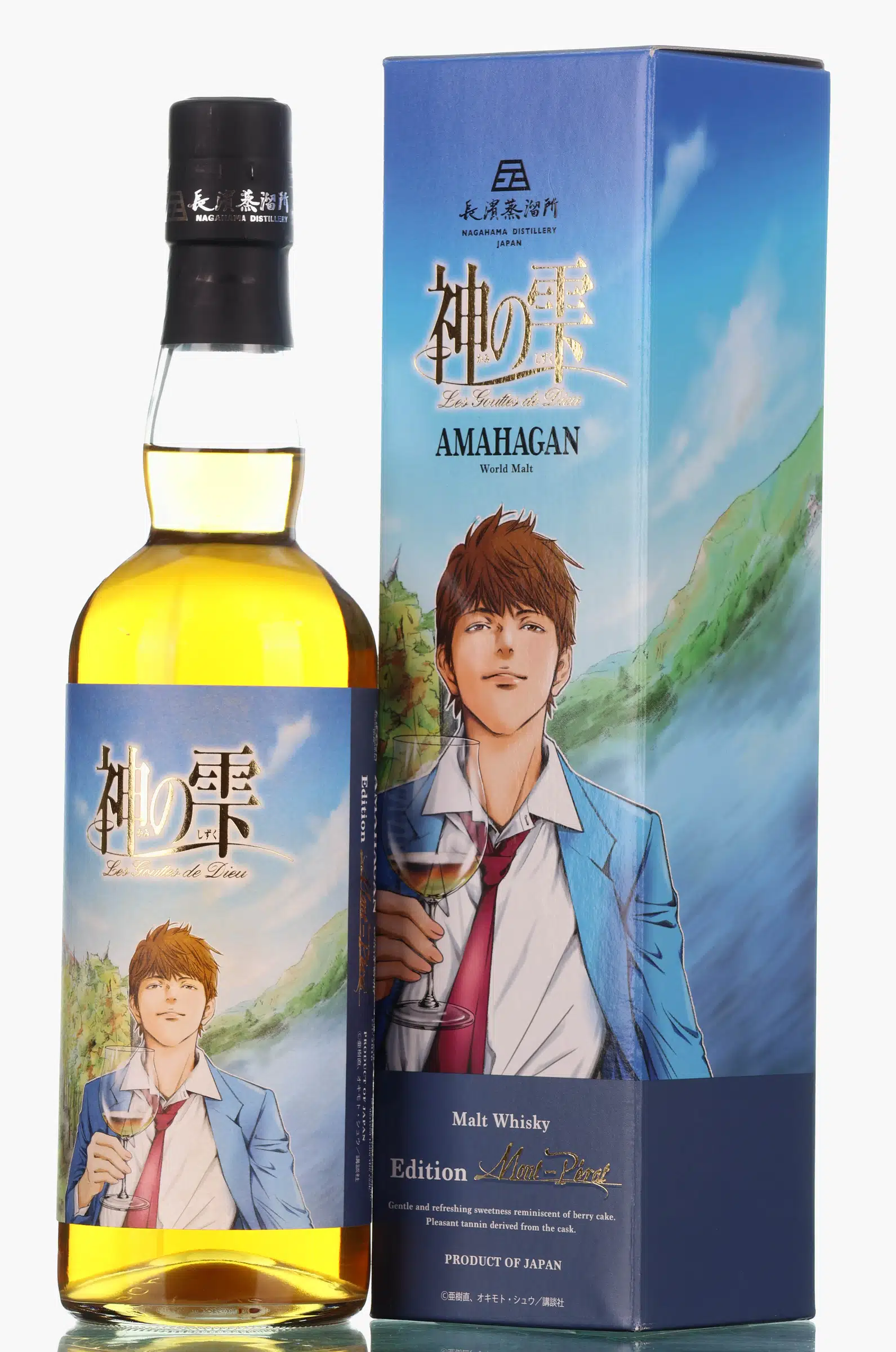 Amahagan World Malt Drops of God Mont Perat Edition, Red Wine Cask, 2022, 47% whisky bottle