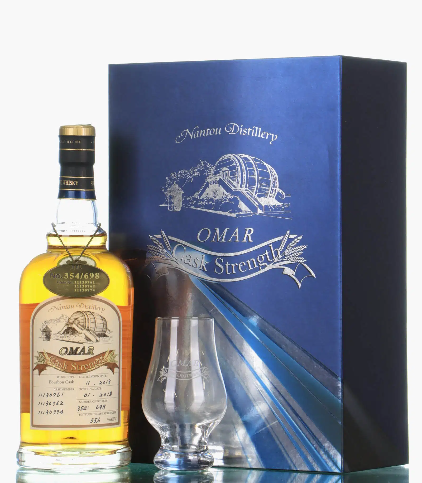 Nantou Omar Cask Strength 4 Year Old, Bourbon Cask, 2018, 55.6% whisky bottle