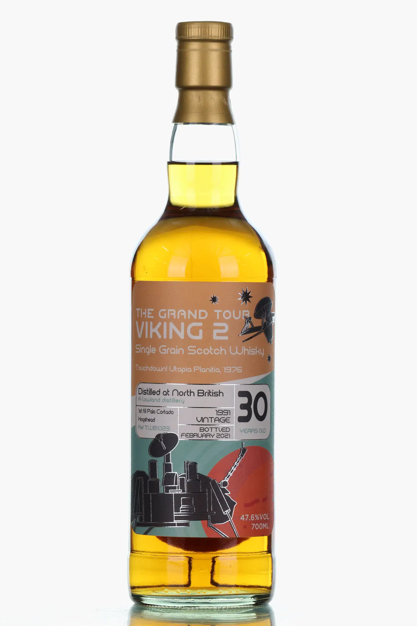 North British The Grand Tour Viking 2 30 Year Old, Sherry Cask, Cask #TWB1023, 1991, The Whisky Barrel, 47.6% whisky bottle
