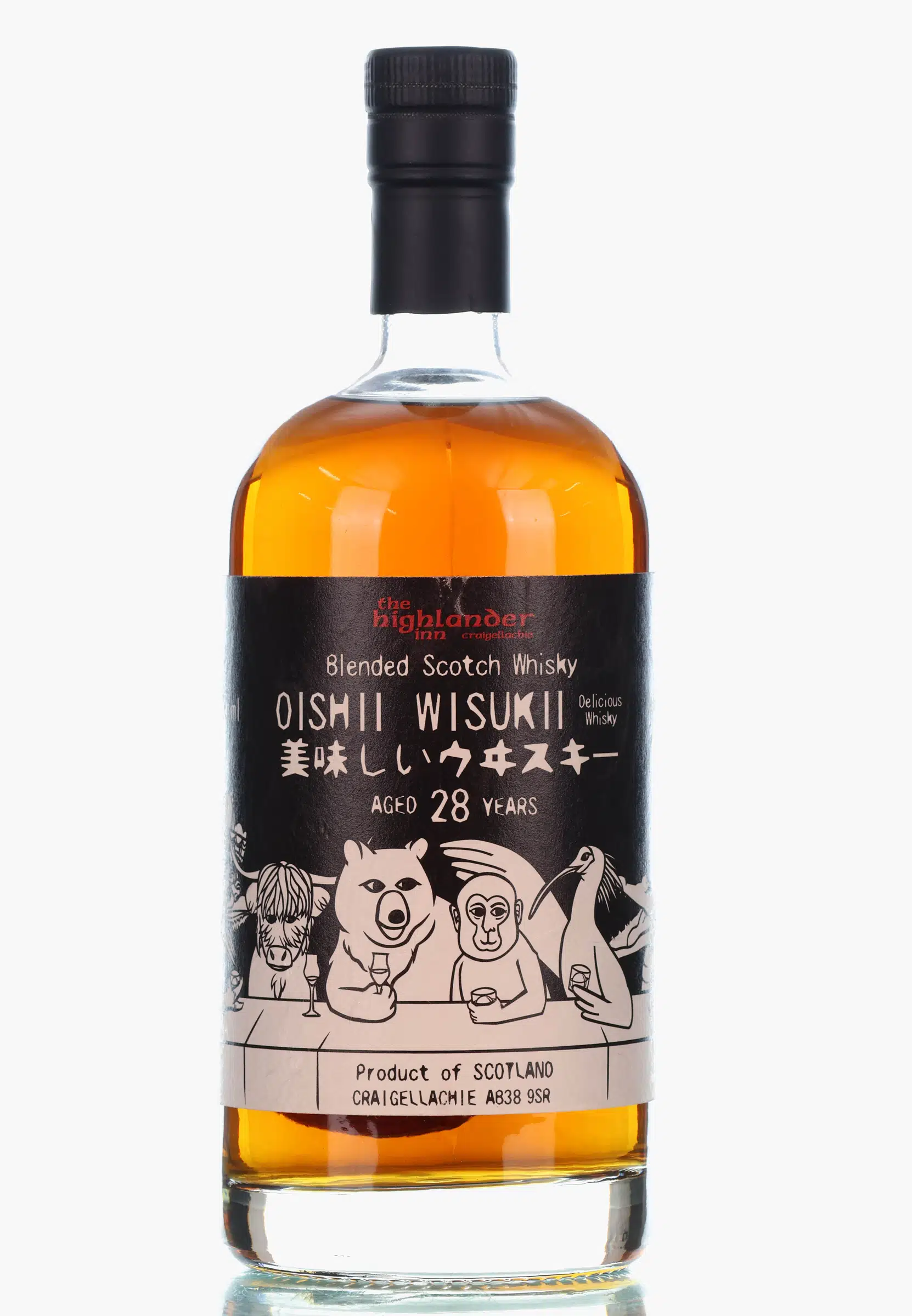 Highlander Inn Oishii Wisukii 28 Year Old, Sherry Cask, Batch No. 5, Highlander Inn, 44.5% whisky bottle