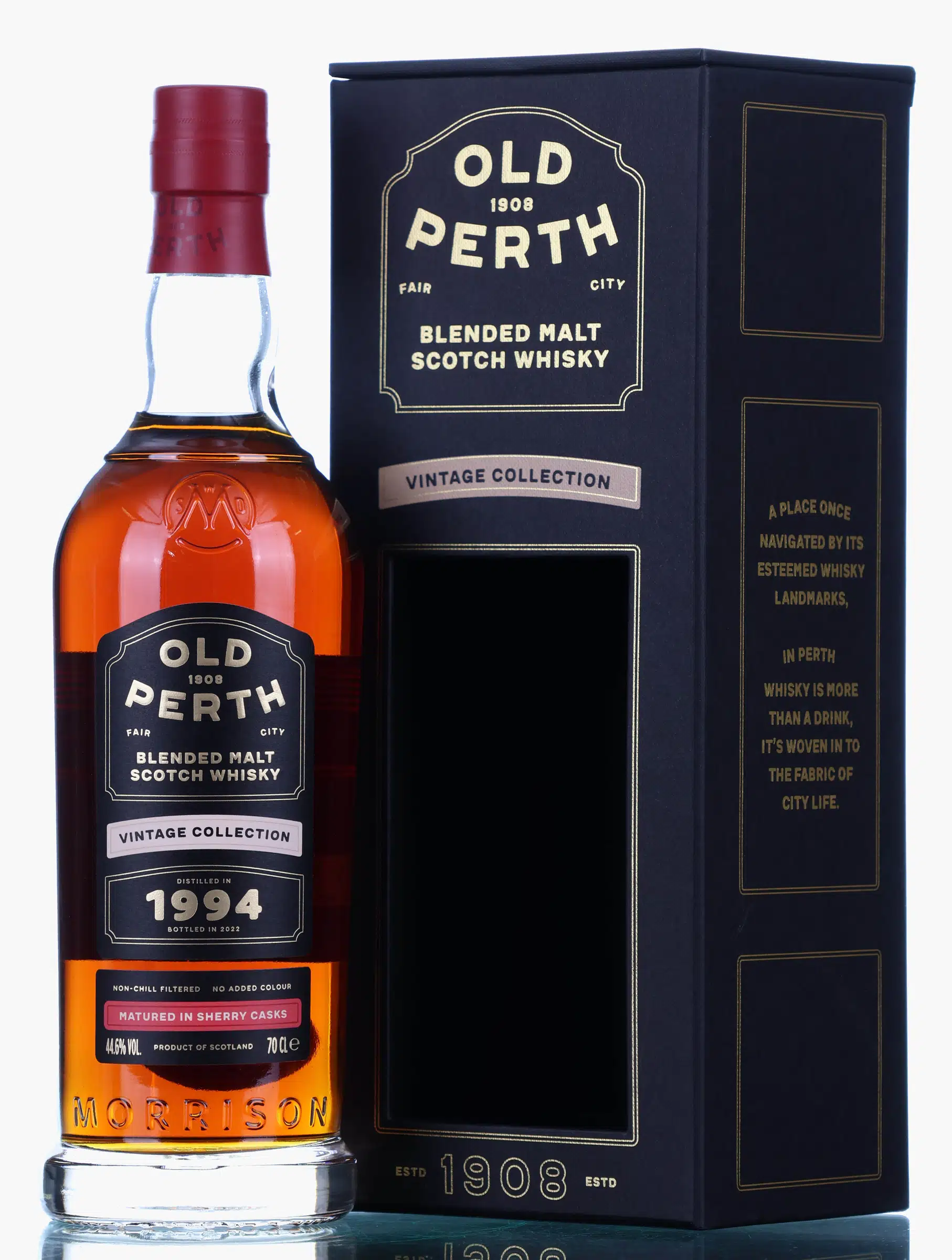 Old Perth Vintage Collection 28 Year Old, Sherry Cask, 1994, Morrison Scotch Whisky Distillers, 44.6% whisky bottle