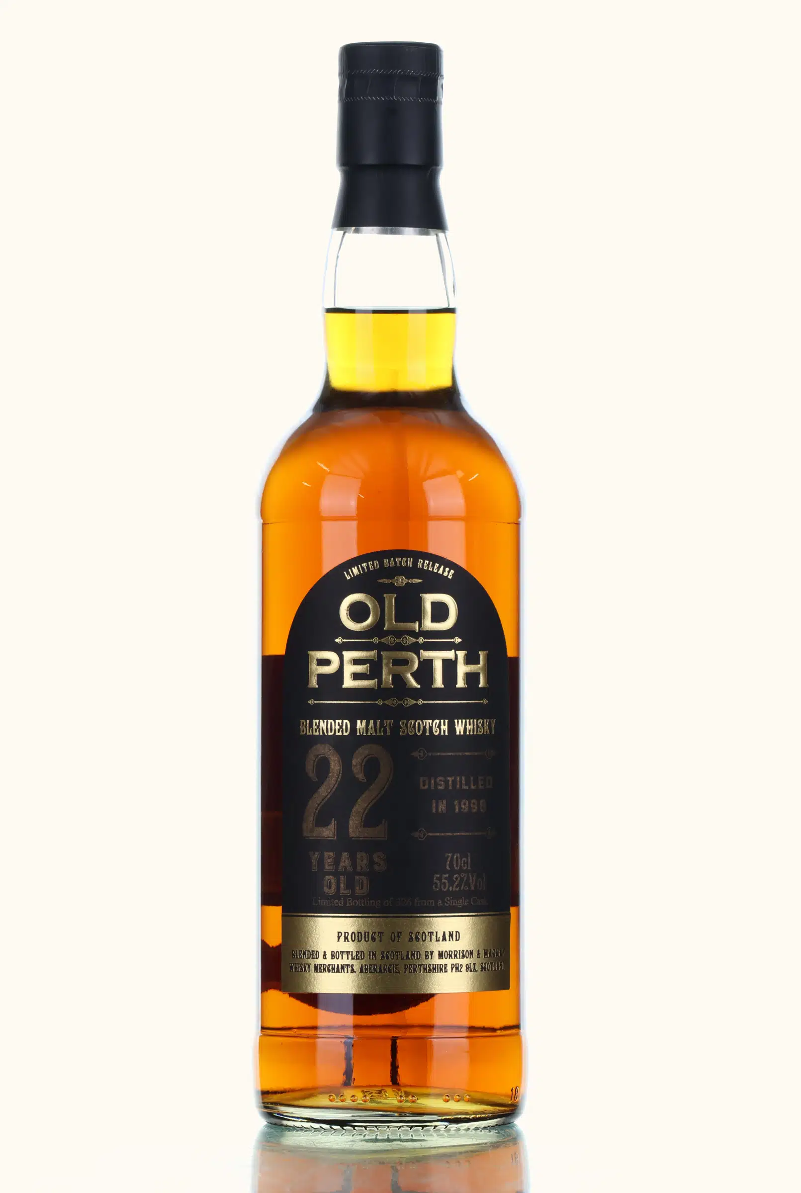 Old Perth Vintage Collection 22 Year Old, Sherry Cask, 1996, Morrison Scotch Whisky Distillers, 55.2% whisky bottle