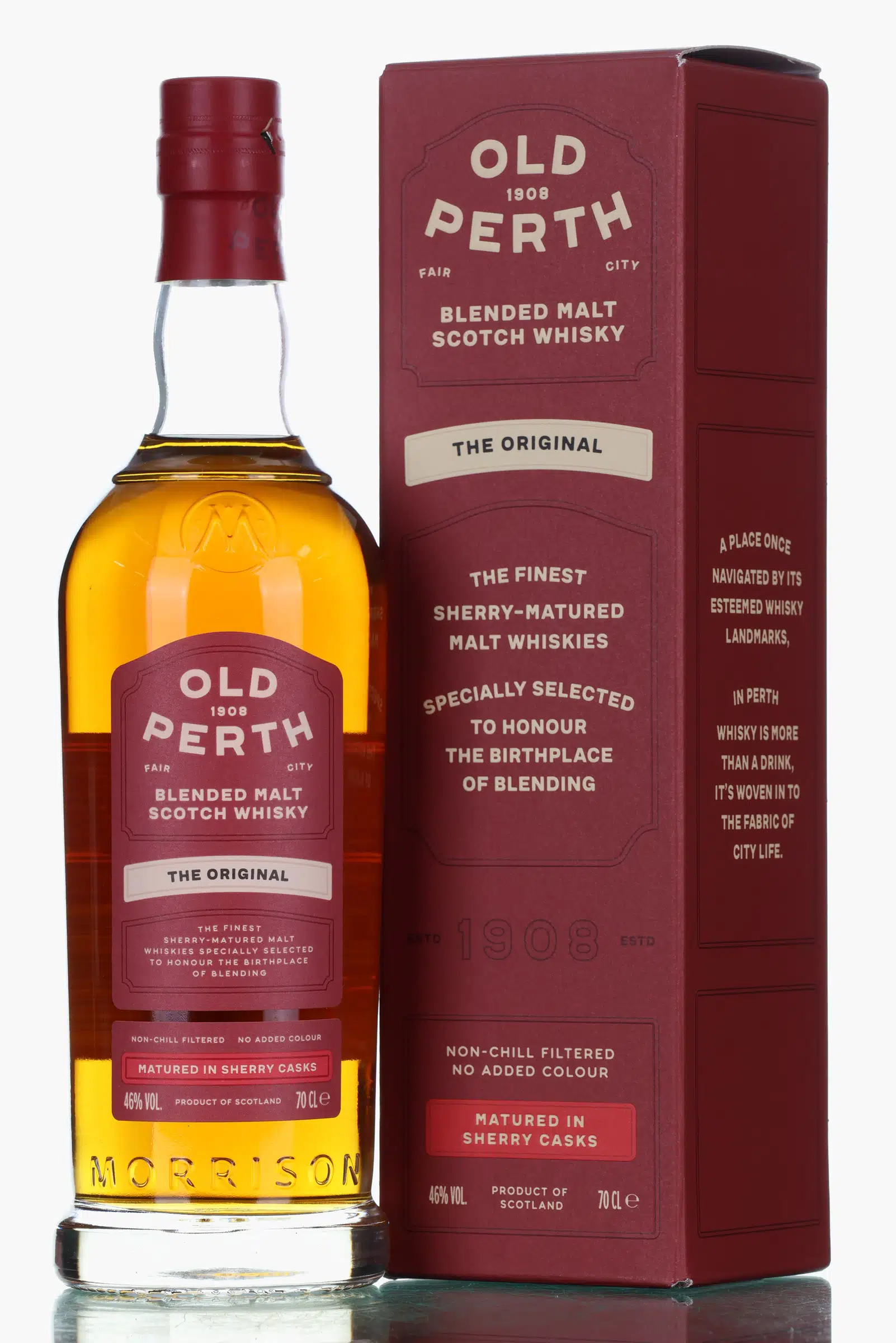Old Perth The Original, Sherry Cask, Morrison Scotch Whisky Distillers, 46% whisky bottle