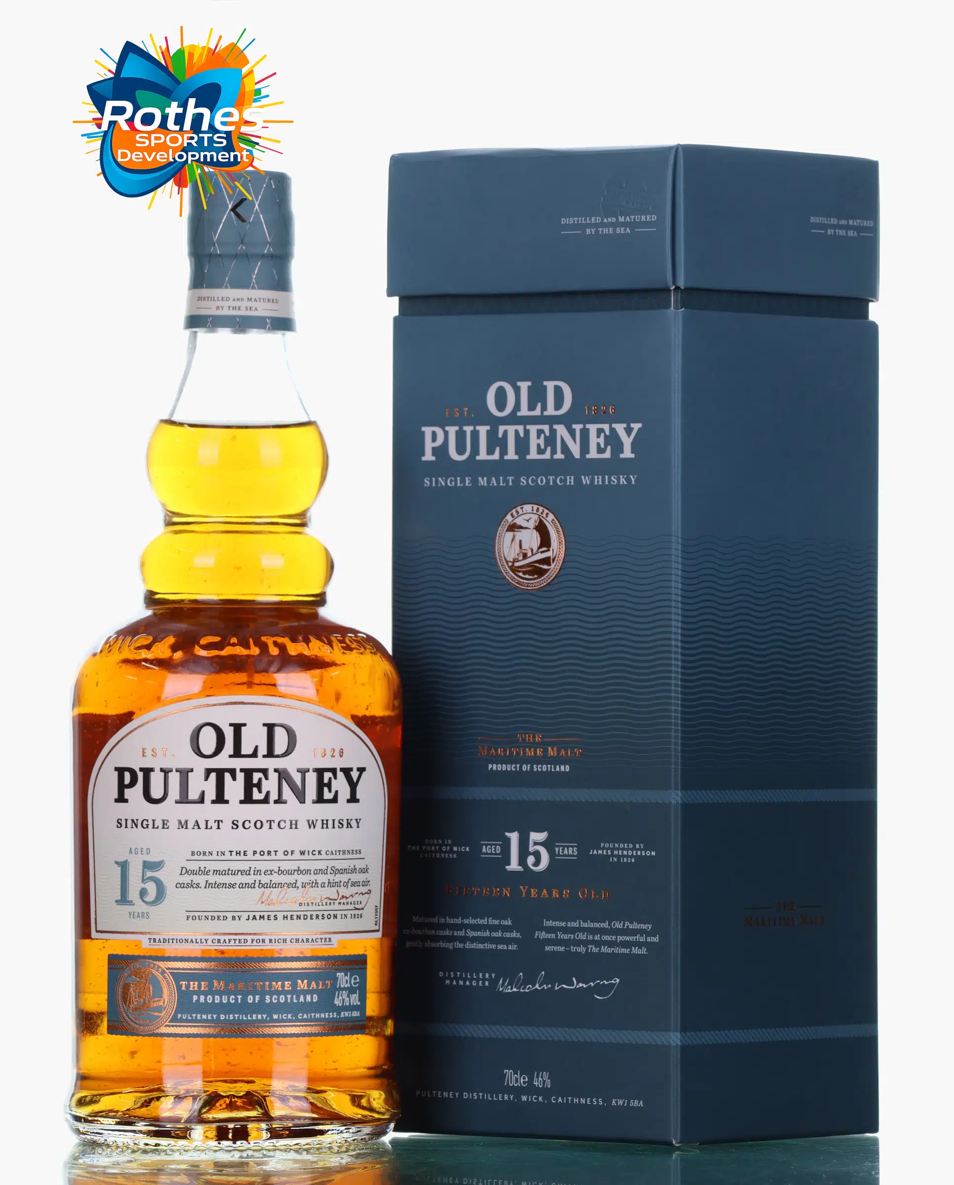 Old Pulteney 15 Year Old, Bourbon & Sherry Cask, 2018, 46% whisky bottle