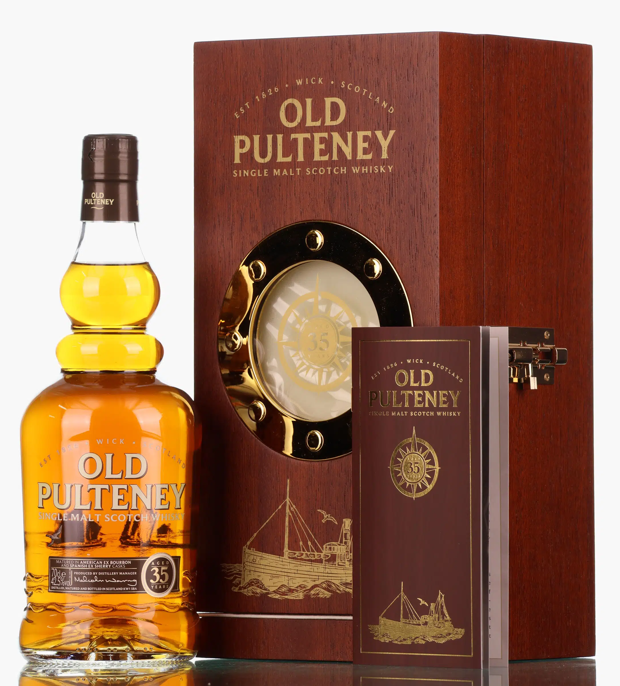 Old Pulteney 35 Year Old, Bourbon & Sherry Cask, 2014, 42.5% whisky bottle