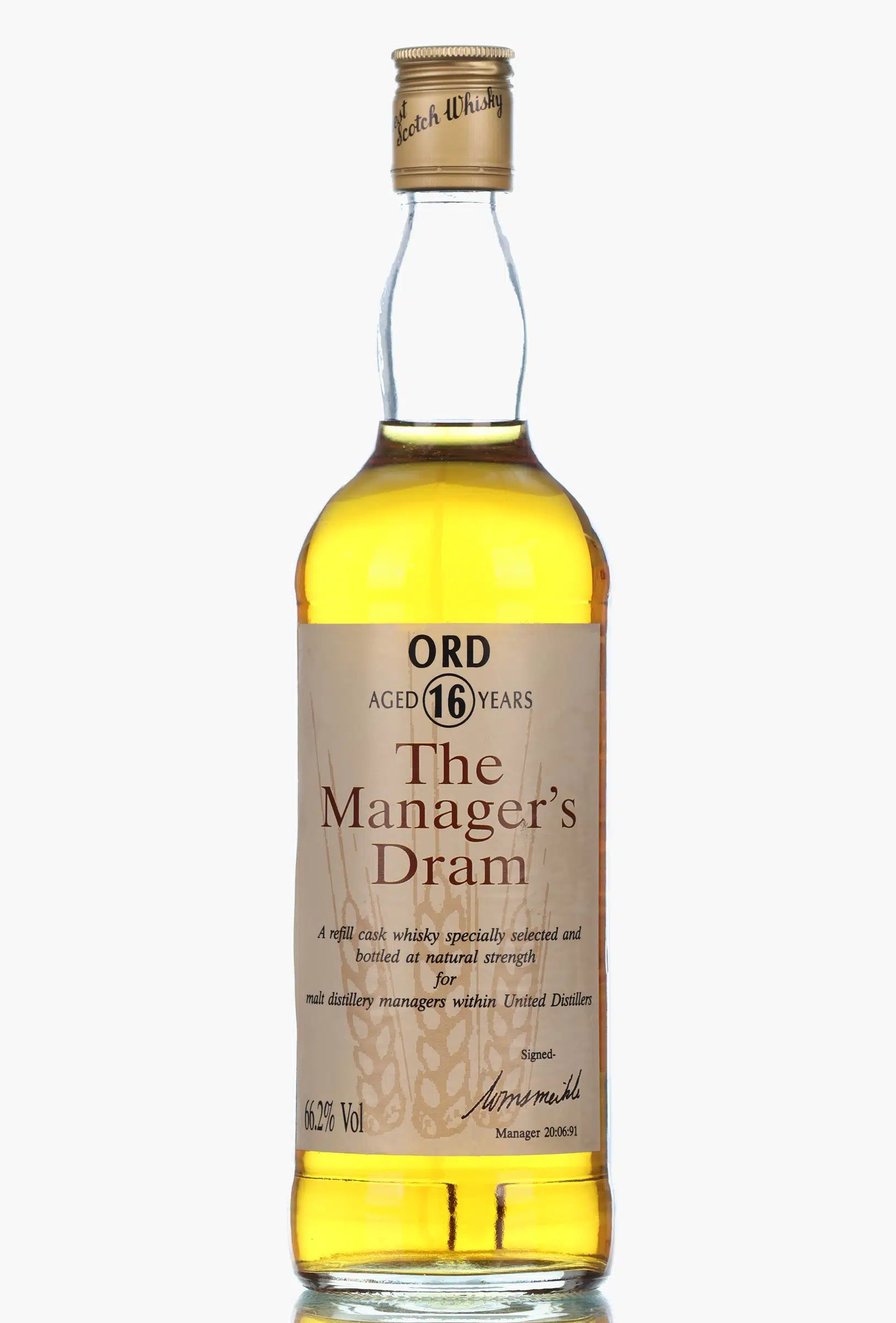 Glen Ord The Manager's Dram 16 Year Old, Refill Cask, 1991, 66.2%, 75cl whisky bottle