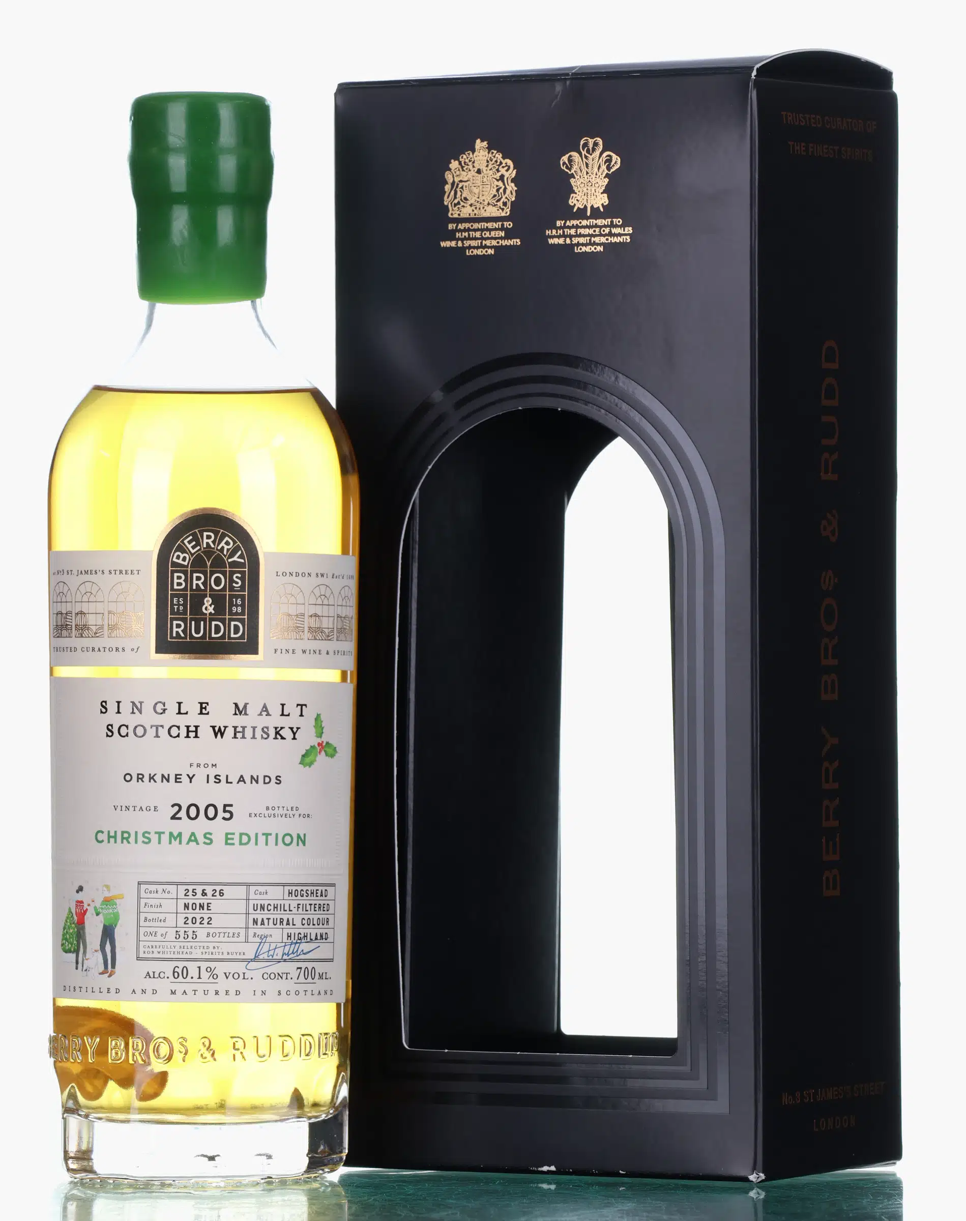 Orkney Islands 2005 Berry Bros & Rudd Christmas Edition 17 Year Old, Hogshead Cask, Cask #25 & 26, 2005, Berry Bros & Rudd, 60.1% whisky bottle