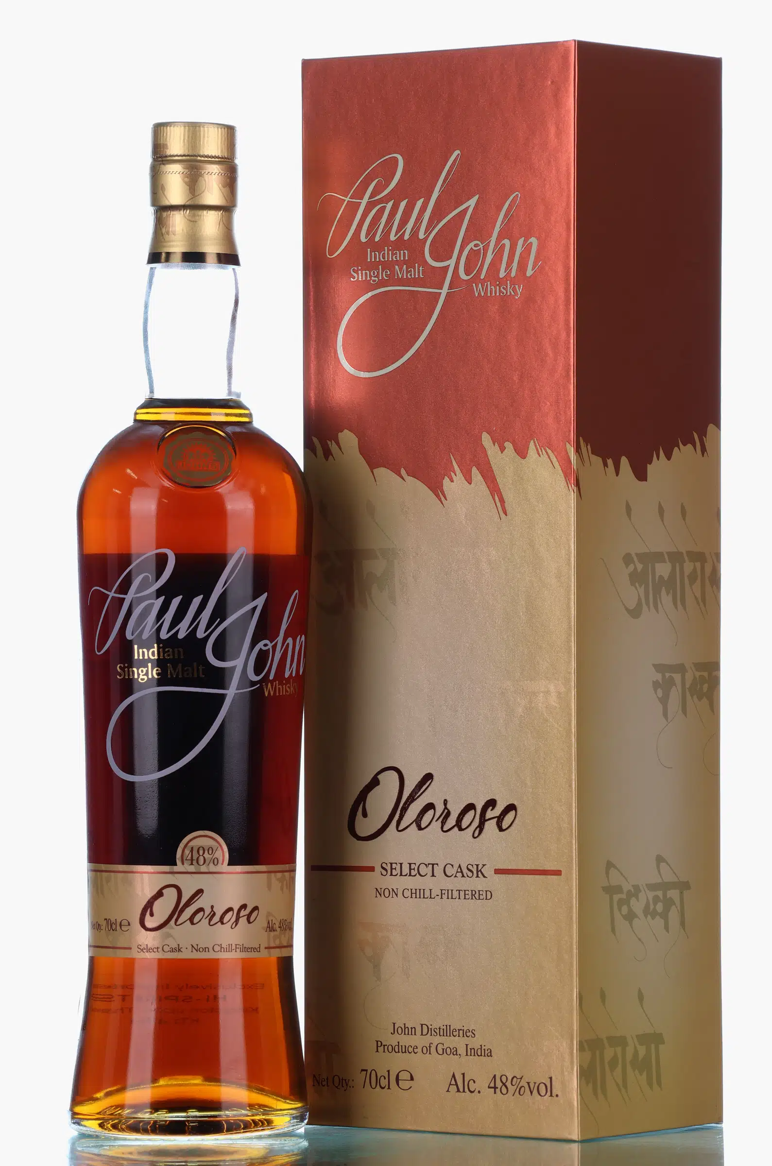 Paul John Oloroso Select Cask, Oloroso Sherry Cask, Batch No. 03, 2021, 48% whisky bottle