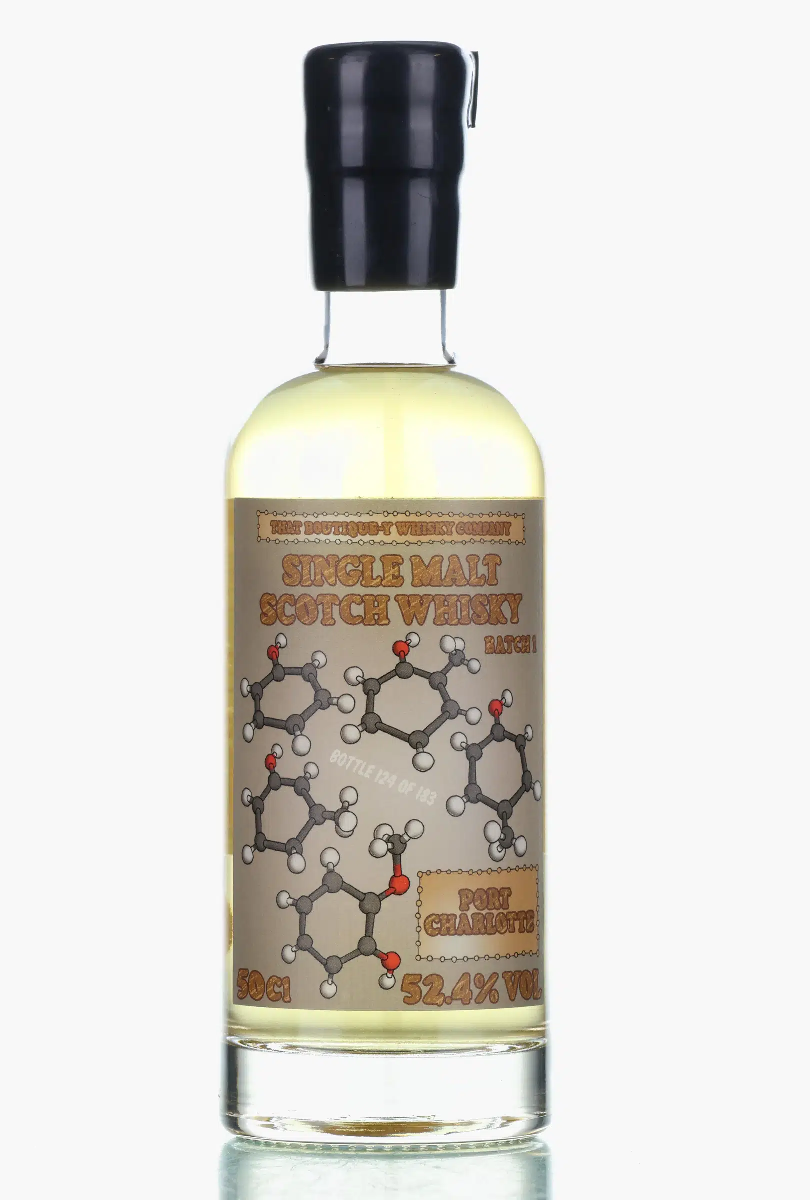 Port Charlotte Batch No. 1, That Boutique-y Whisky Company, 52.4% whisky bottle