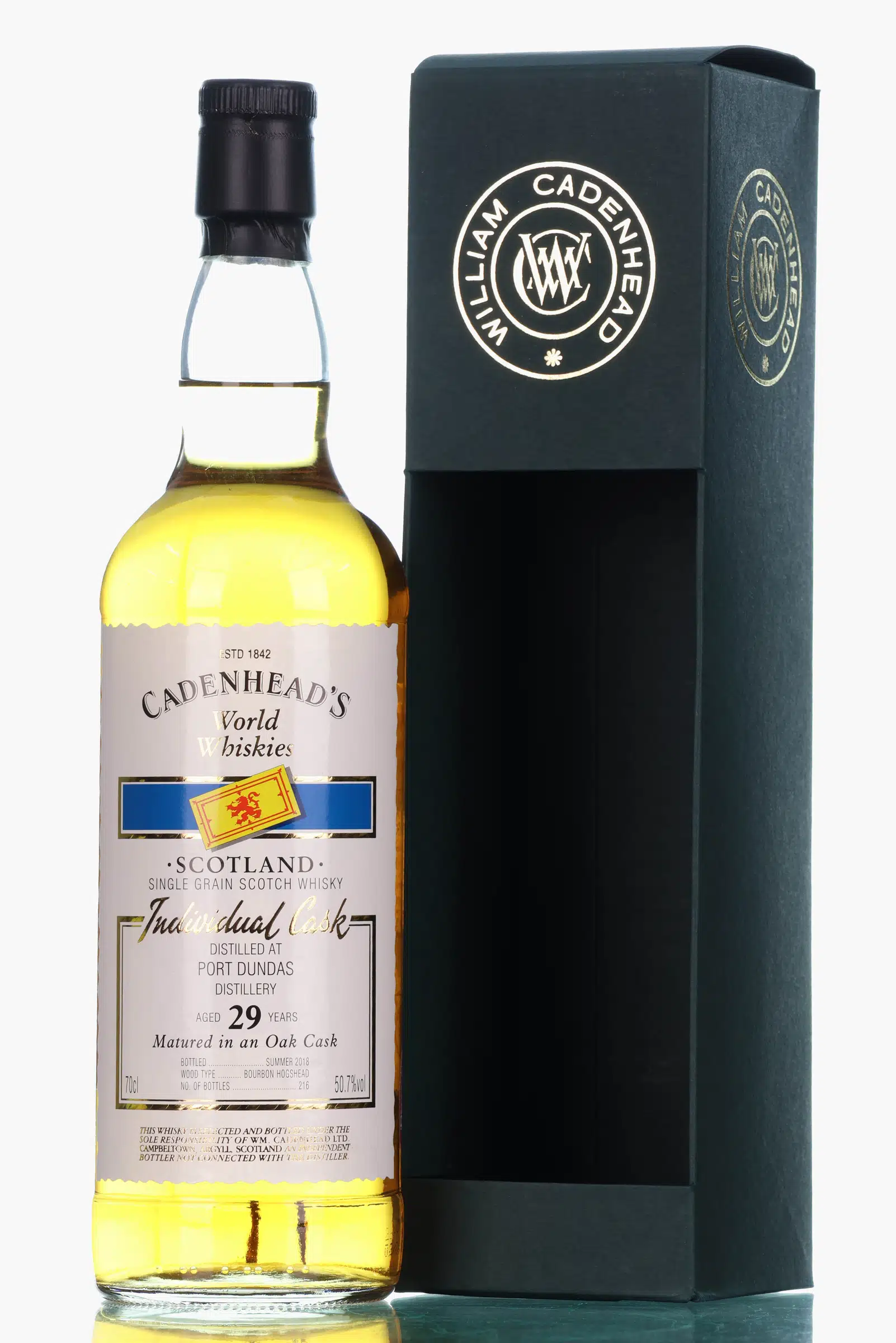 Port Dundas Cadenhead's World Whiskies 29 Year Old, Bourbon Hogshead Cask, 1988, Cadenhead's, 50.7% whisky bottle