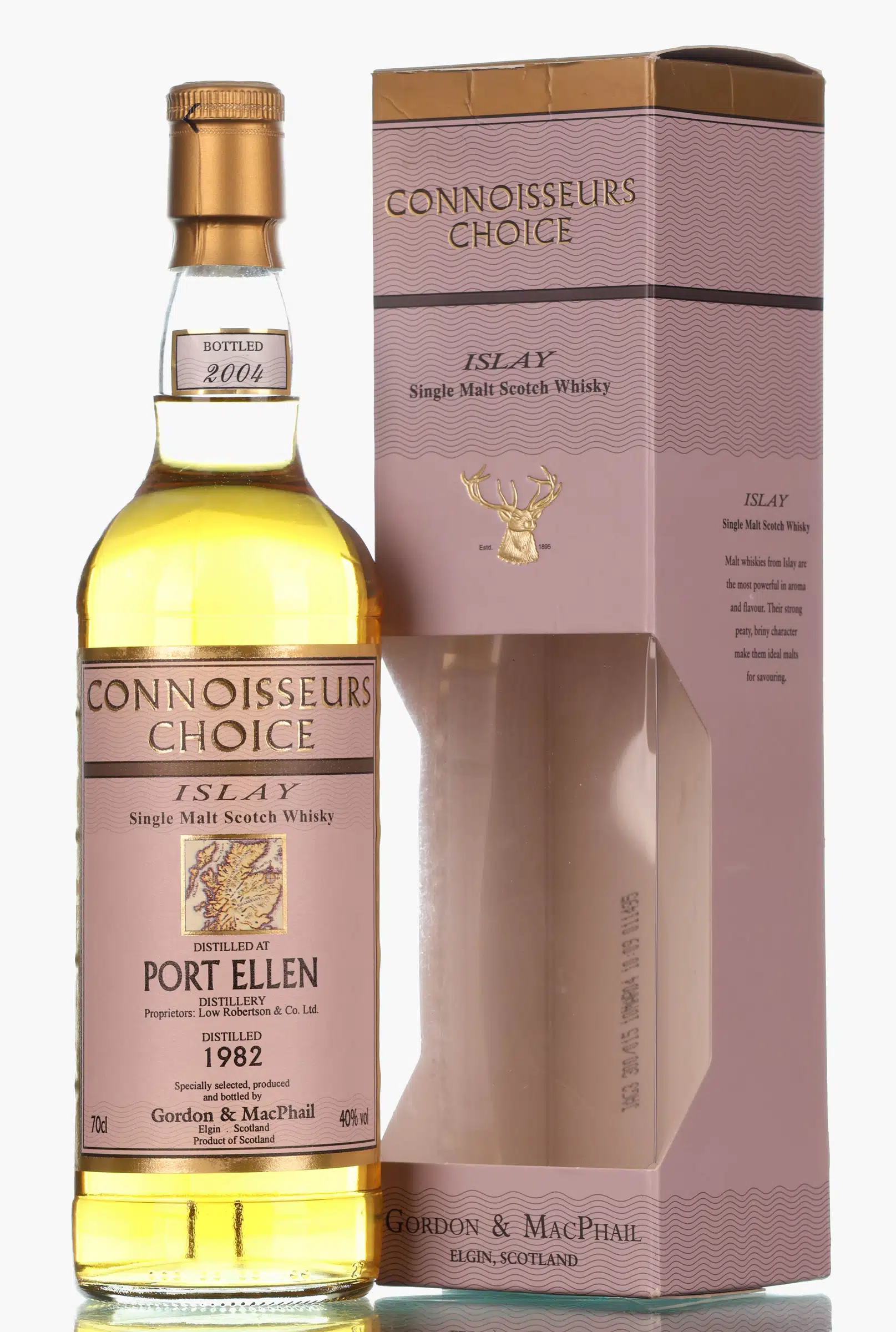 Port Ellen Connoisseurs Choice 22 Year Old, Refill Sherry Hogshead Cask, 1982, Gordon & MacPhail, 40% whisky bottle