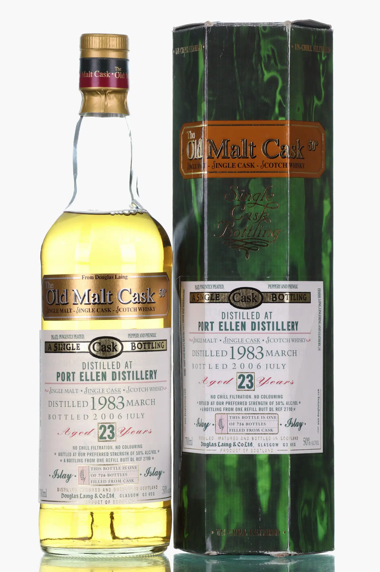 Port Ellen Old Malt Cask #23 Year Old, Refill Cask, Cask #2790, 1983, Douglas Laing, 50%