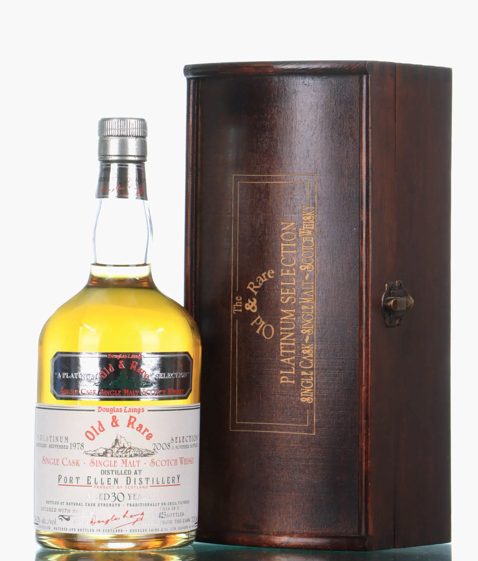 Port Ellen Old & Rare Platinum Selection 30 Year Old, Refill Cask, Cask #DL 4641, 1978, Douglas Laing, 54.2% whisky bottle