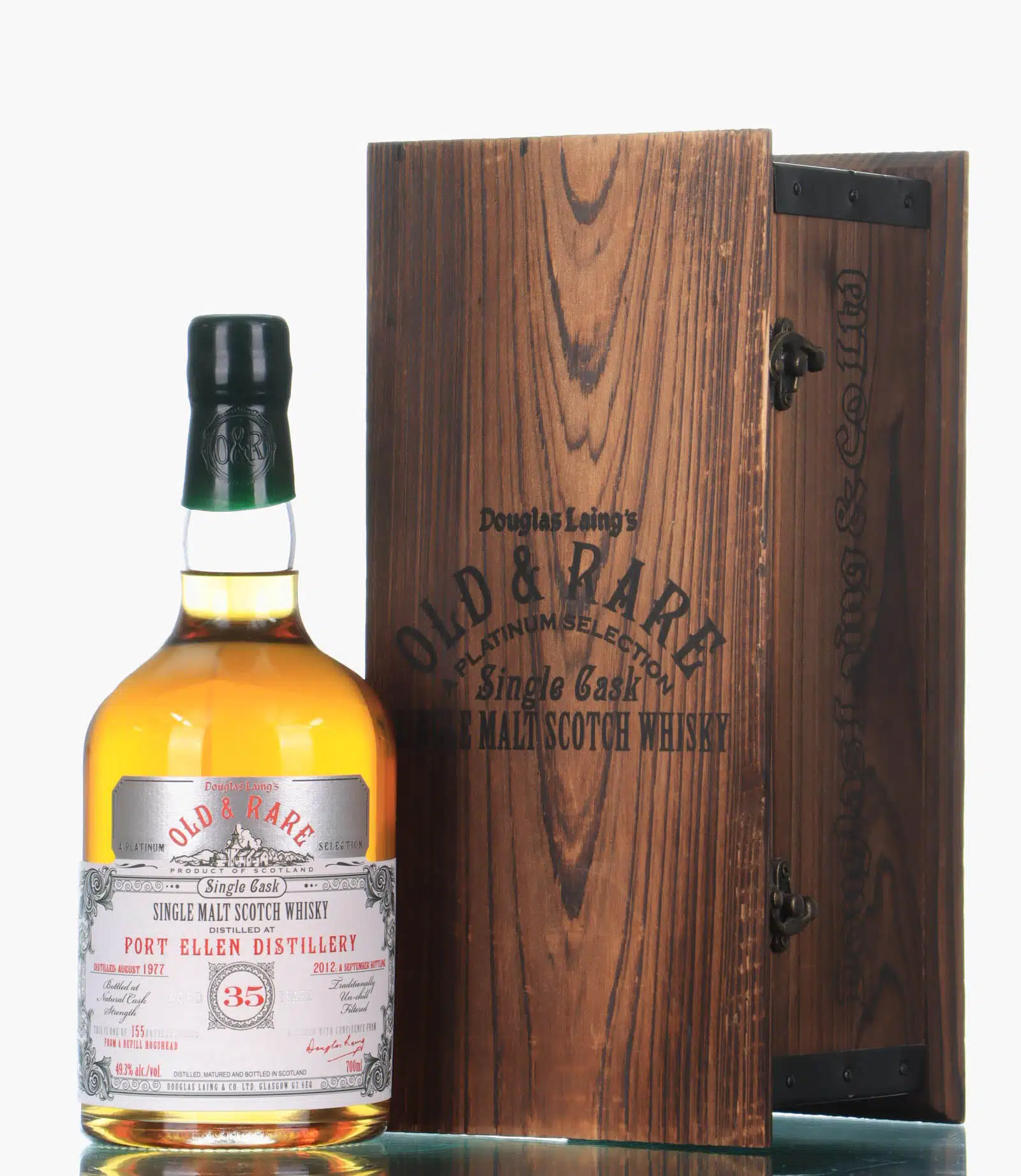 Port Ellen Old & Rare Platinum Selection 35 Year Old, Refill Hogshead Cask, 1977, Douglas Laing, 49.3% whisky bottle