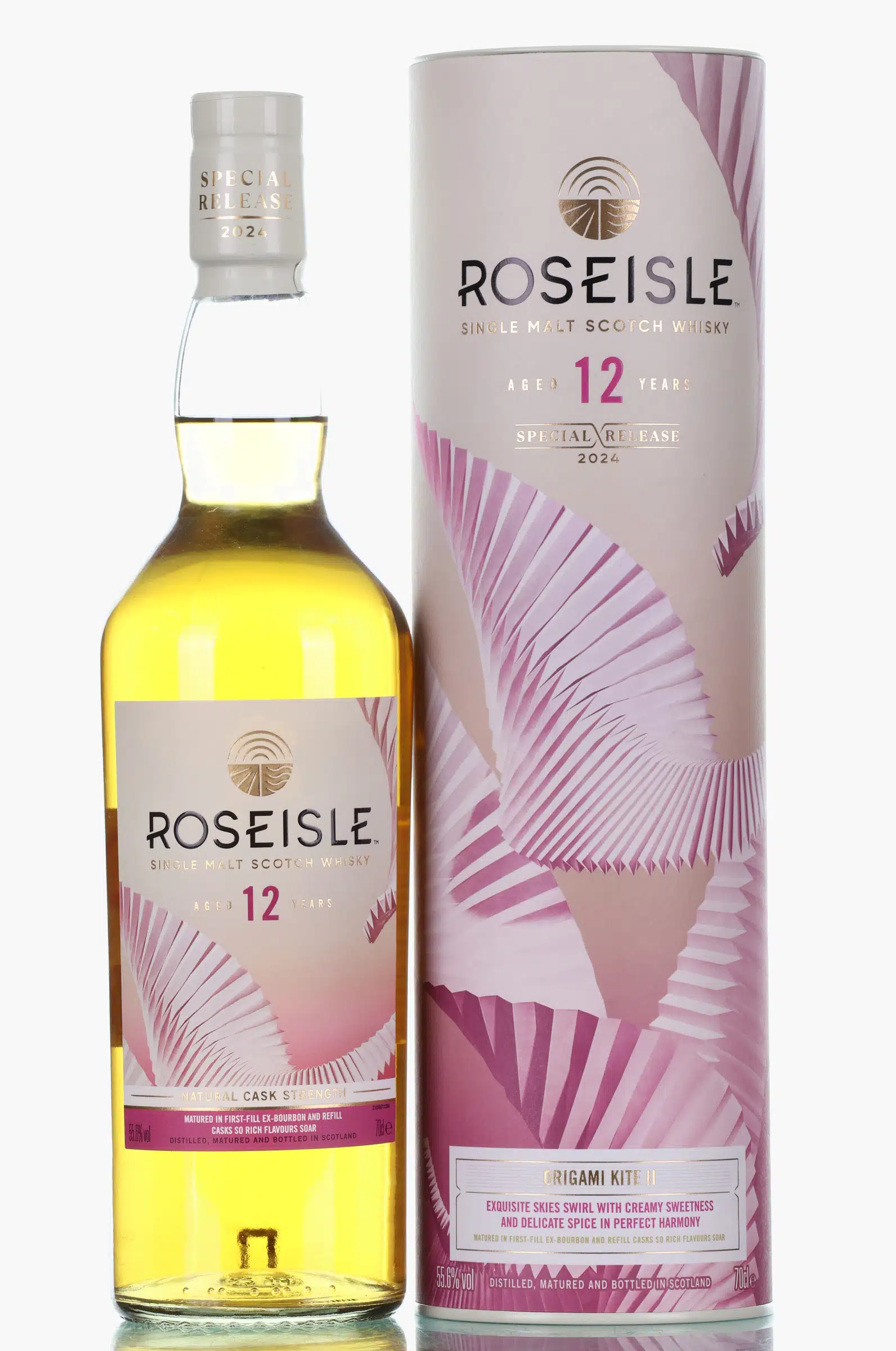 Roseisle Origami Kite II 12 Year Old, Bourbon Cask, 2024, 55.6% whisky bottle