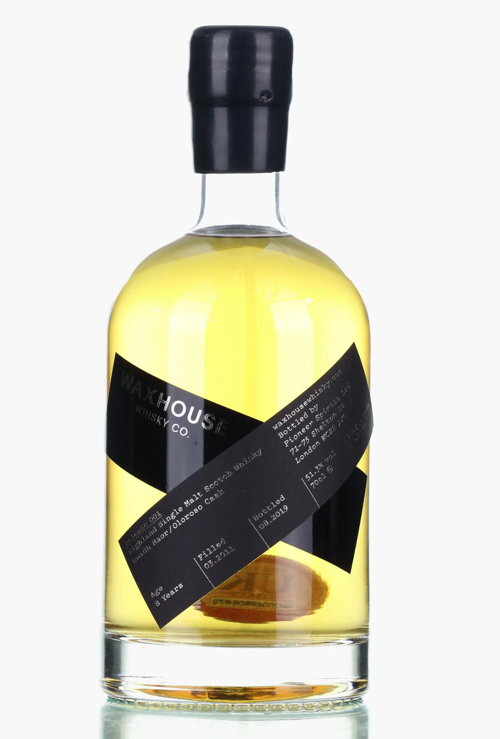 Ruadh Maor 8 Year Old, Sherry Cask, 2011, Waxhouse Whisky Co., 51.3% whisky bottle