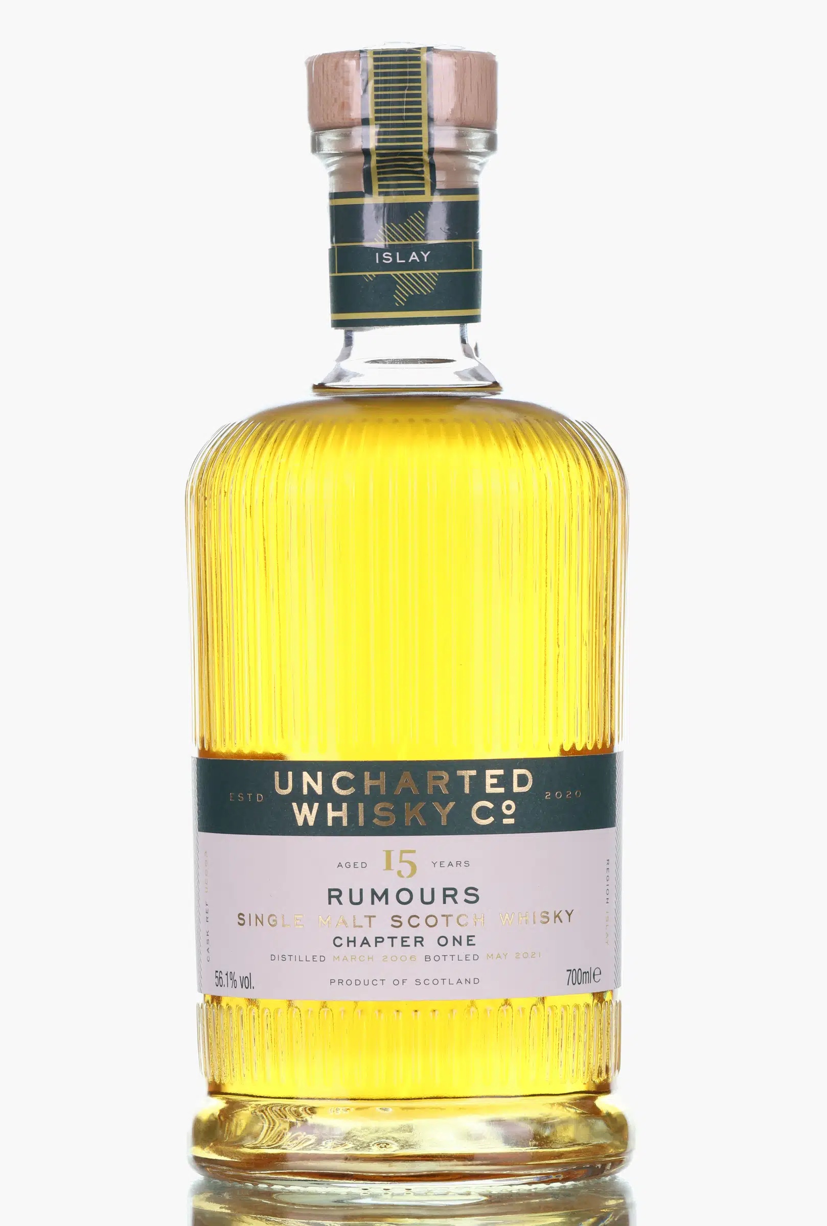 Ardbeg Rumours Chapter One 15 Year Old, Bourbon Cask, Cask #UC003, 2006, Uncharted Whisky Co, 56.1% whisky bottle