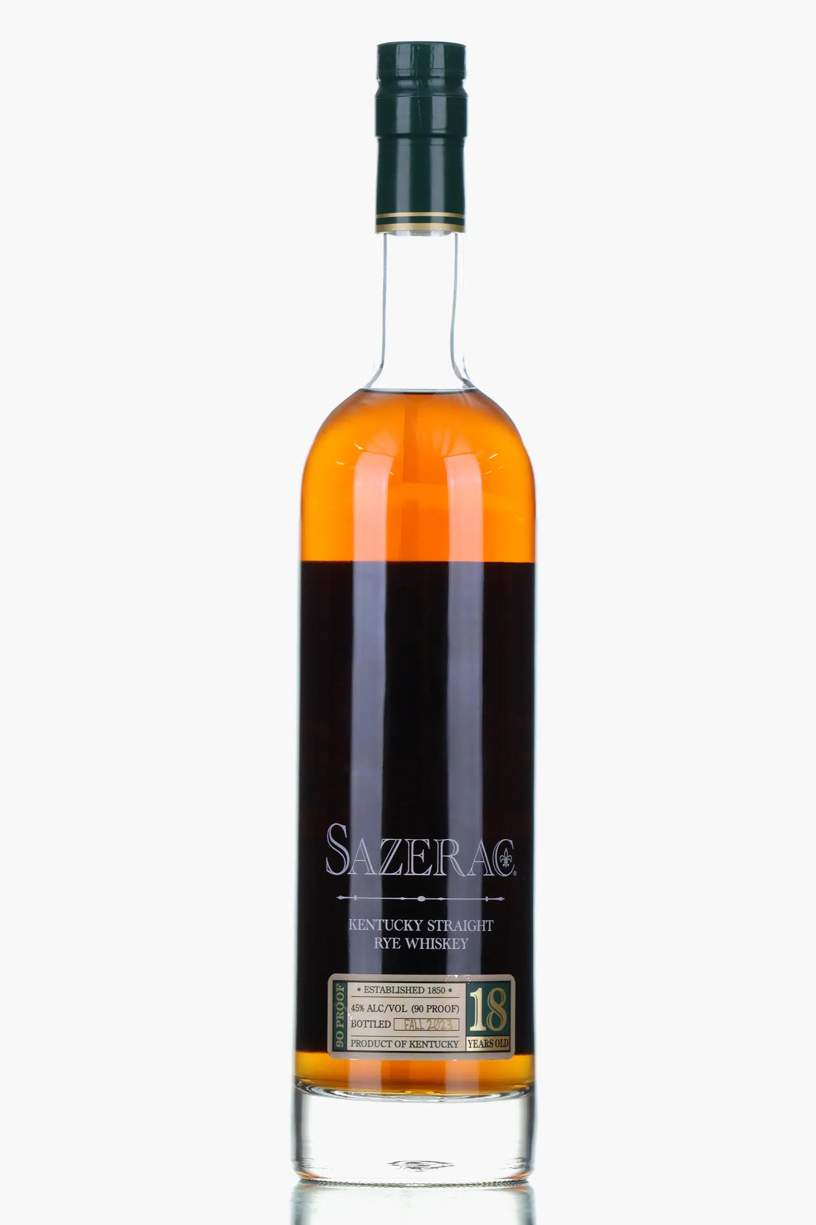 Sazerac 18 Year Old, Bottled 2023, 45% whisky bottle