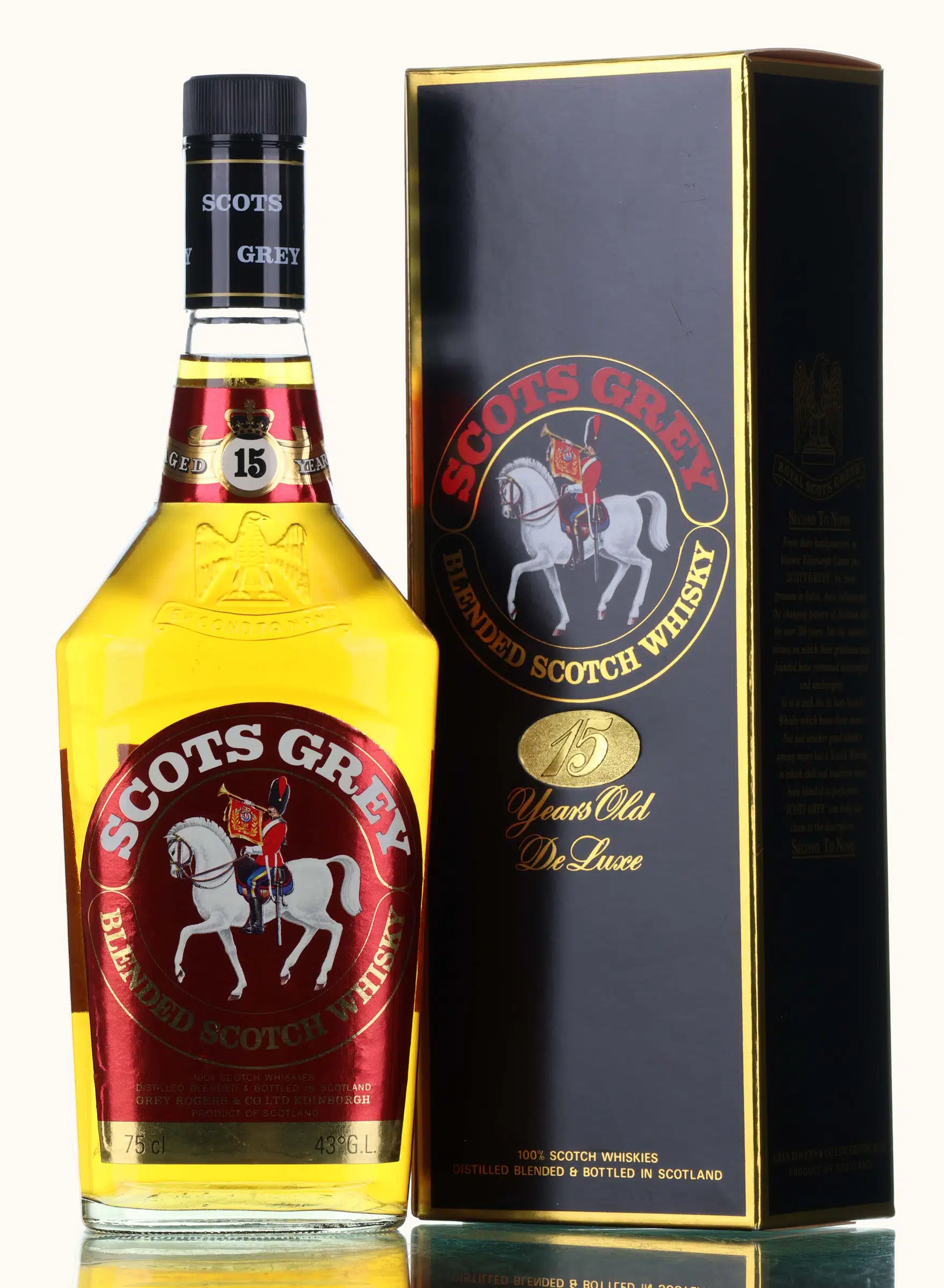 Scots Grey De Luxe 15 Year Old, 43% whisky bottle